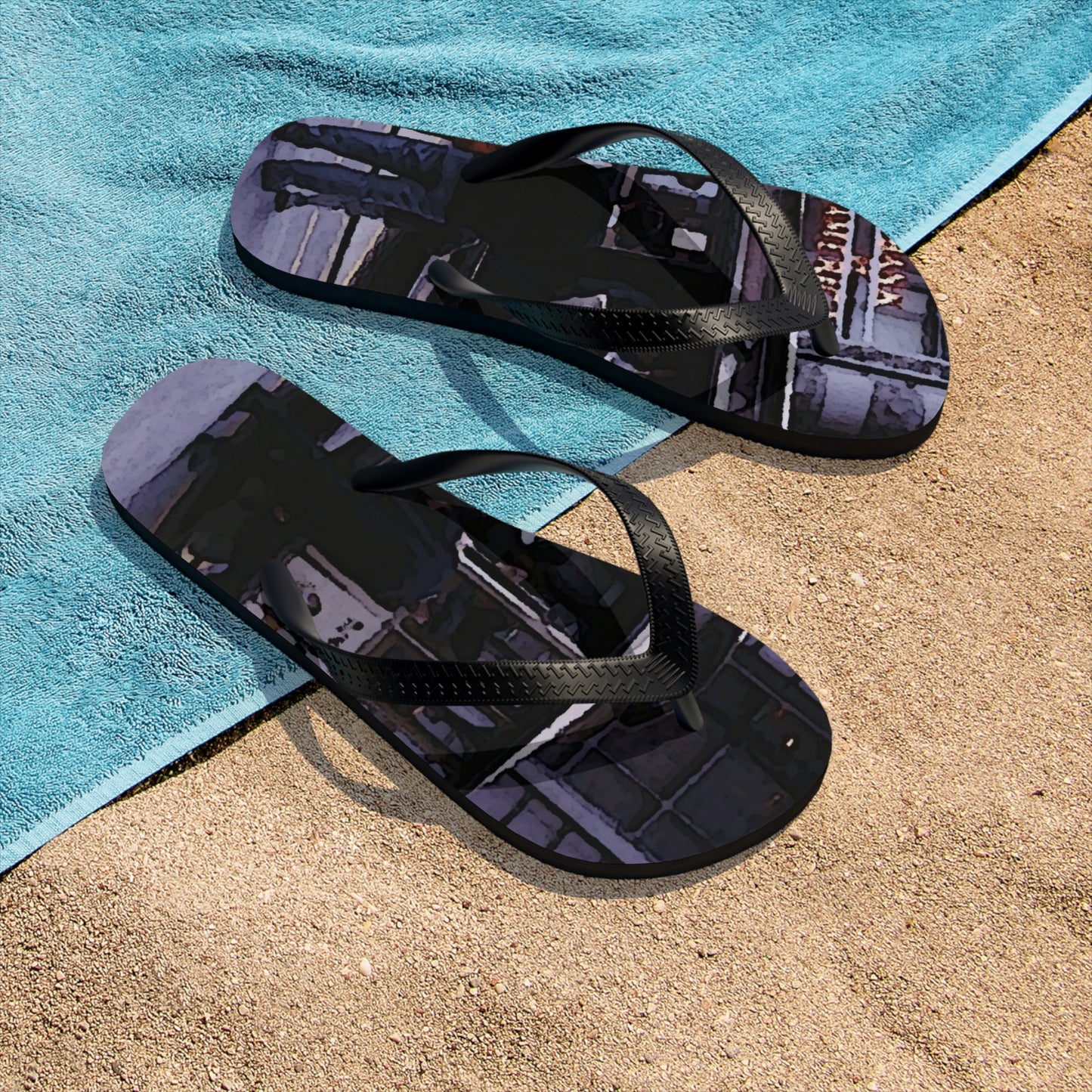 Unisex Flip-Flops ... San Francisco ... 'Rice-A-Roni-A-San Francisco Treat' ... "A Cable Car Classic" ... Family Archives: 1973 ... Original Works ...