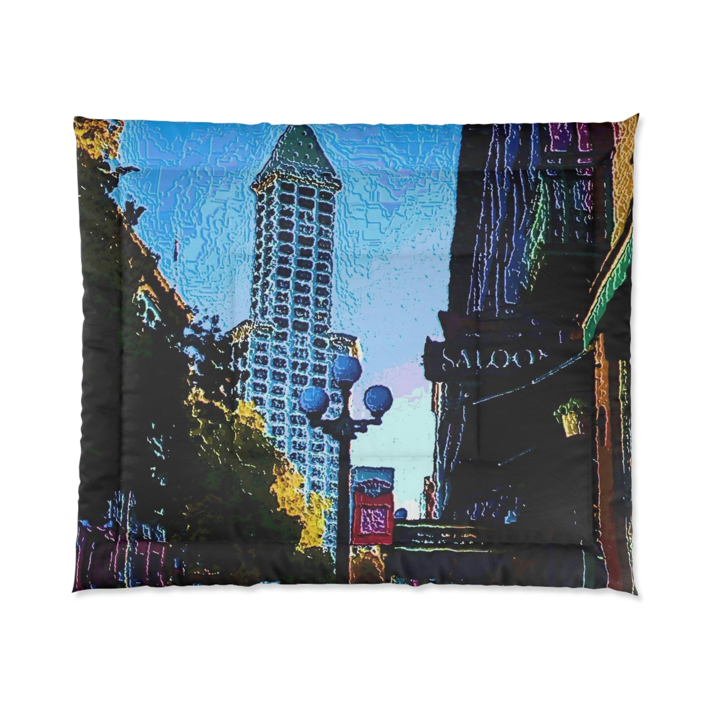 Comforter ...  Pioneer Square & Smith Tower ... 'That World Famous View' ... Colleague Supplied Photo ... Original Works ...