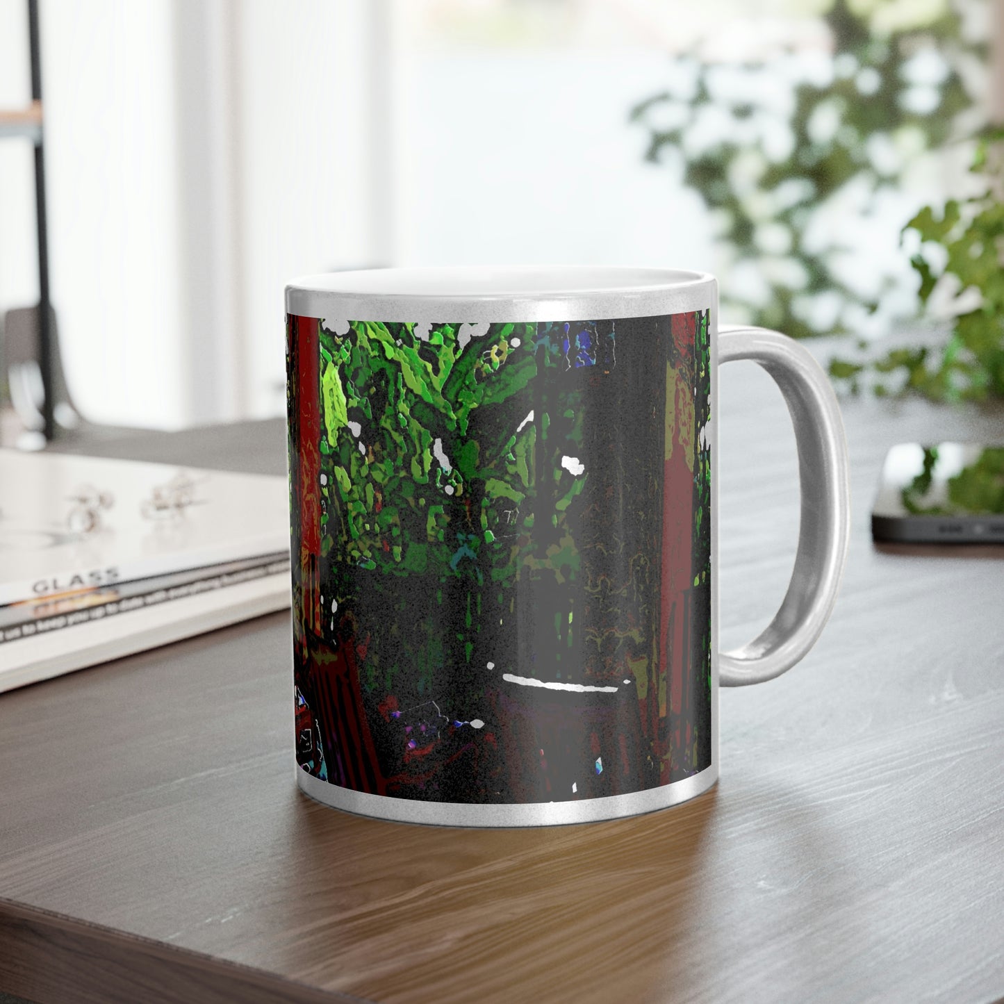 Metallic Mug (Silver\Gold) ... Lanai & Rocking Chairs At: 'The Pink Palace' ... The Royal Hawai'ian ... Honolulu, HI ... '27Oct2014' ... Original Works ...