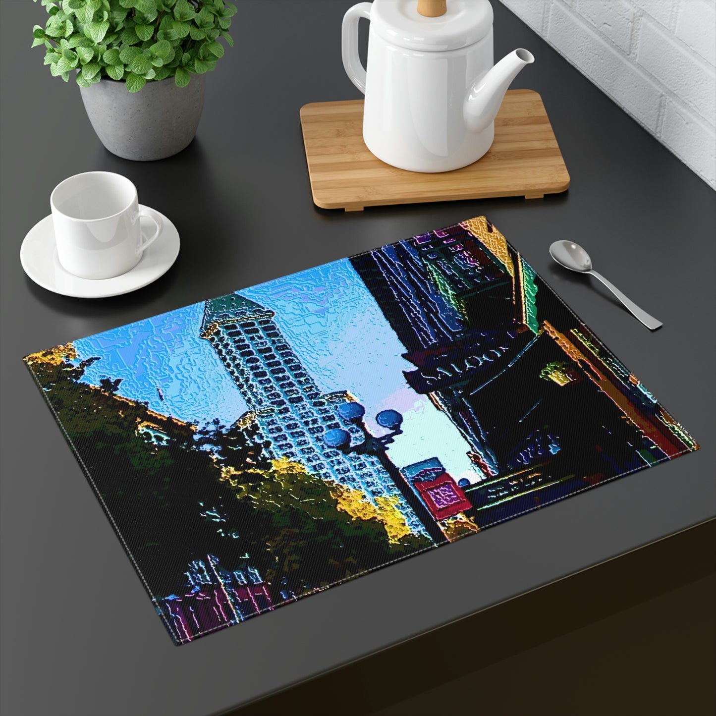 Placemat, 1pc...  Pioneer Square & Smith Tower ... 'That World Famous View' ... Colleague Supplied Photo ... Original Works ...