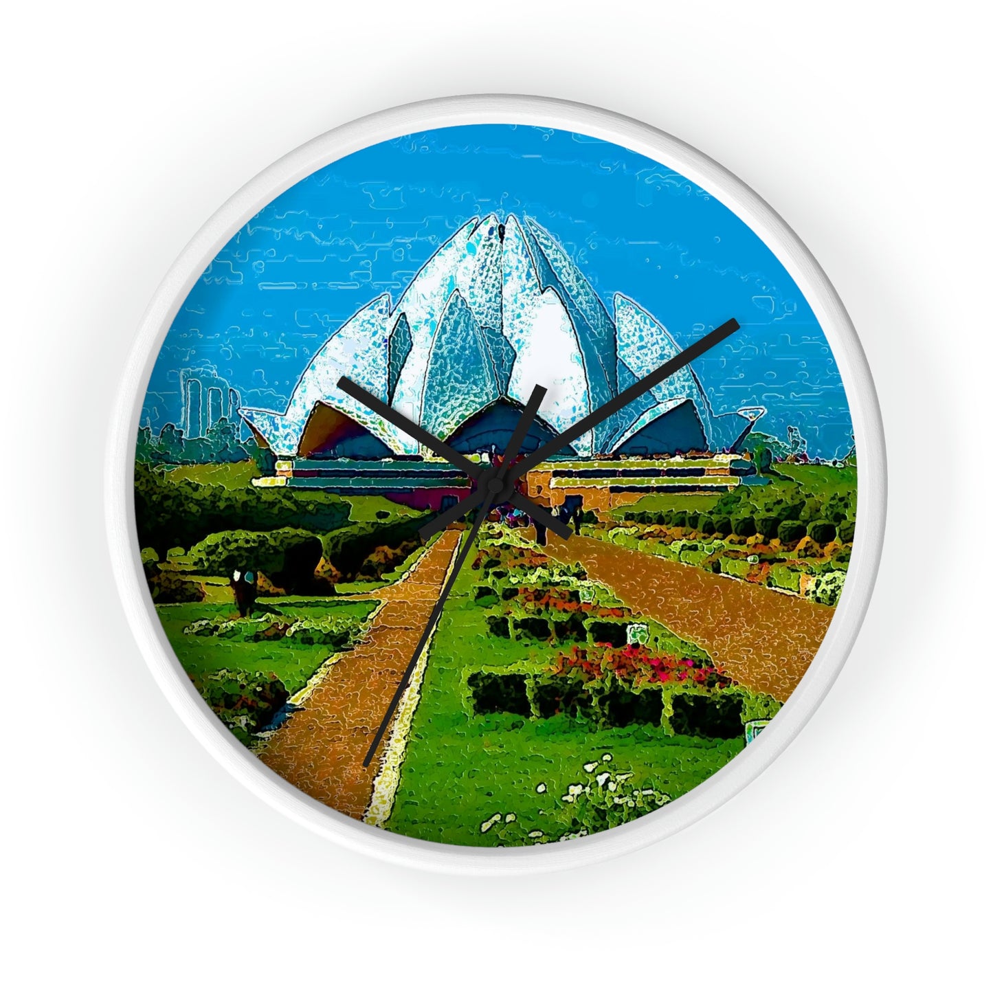 Wall clock ... 'Bahai'i House-Of-Worship' ... "Lotus Temple: Delhi, India, 2008" ... Original Works ...