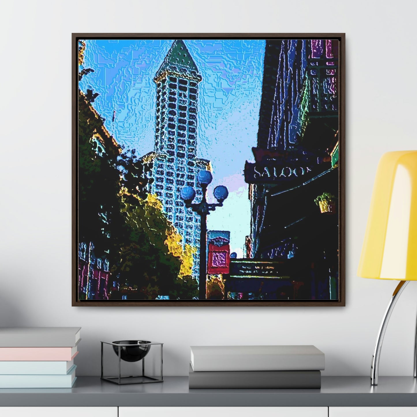 Gallery Canvas Wraps, Square Frame ...  Pioneer Square & Smith Tower ... 'That World Famous View' ... Colleague Supplied Photo ... Original Works ...