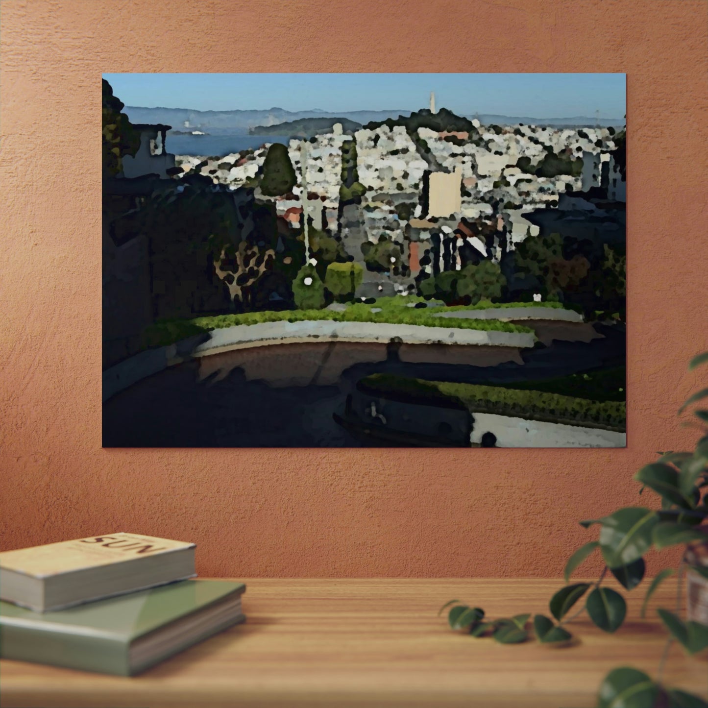 Aluminum Composite Panels ... "A Very Curvy Road With Outstanding Views" ... 'Keep You Eyes On The Road!' ... Lombard St, SF, California ... Family Archives (Father) ... Original Works ...