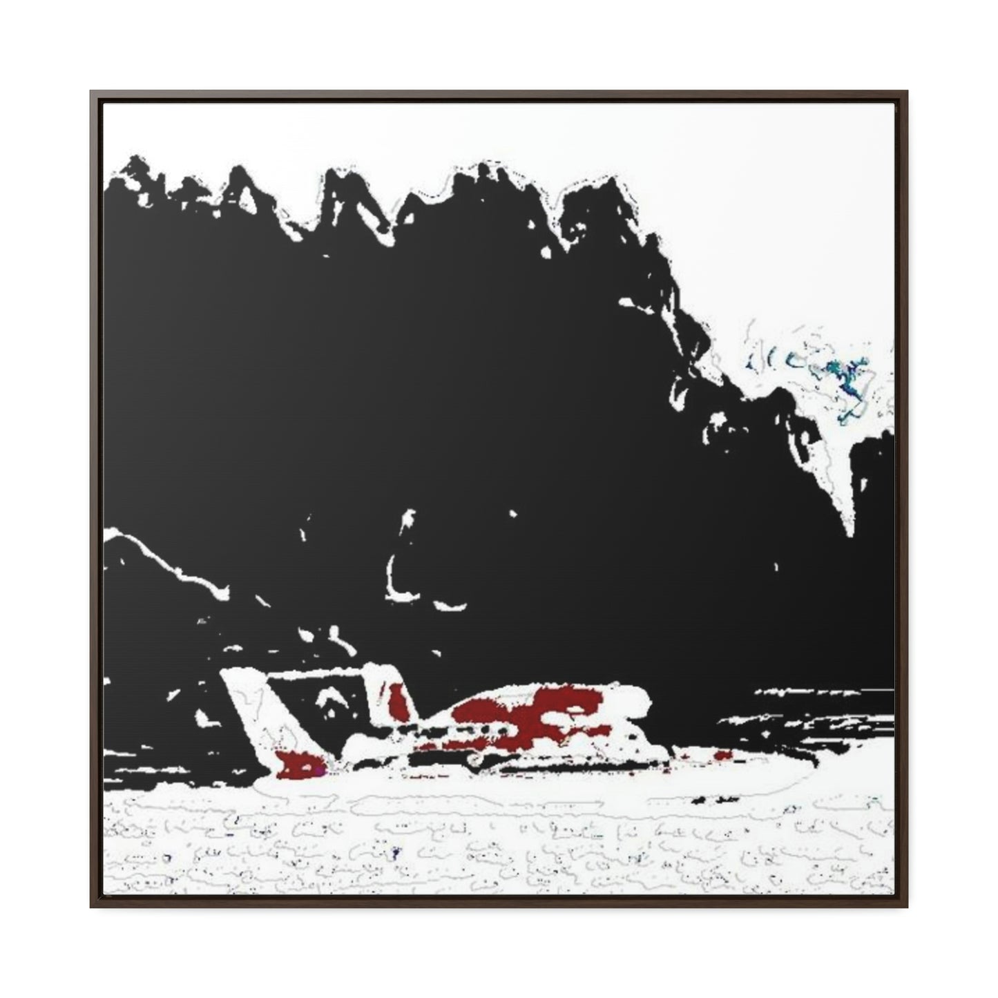 Gallery Canvas Wraps, Square Frame ...  Seattle Columbia Cup On Lake Washington ... "Dave Wilcox Heads For The Win" ... Associate Gift-Photo ... Original Works ...