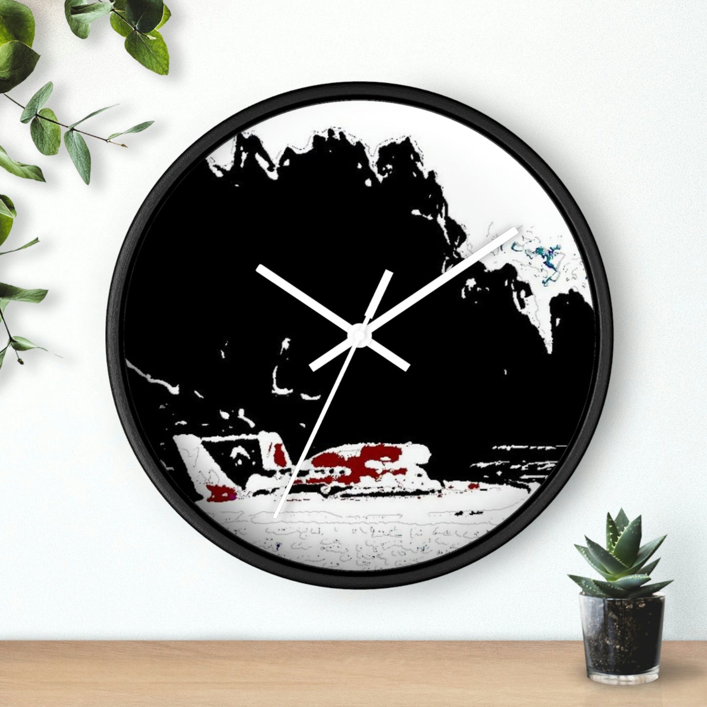 Wall clock ... Seattle Columbia Cup On Lake Washington ... "Dave Wilcox Heads For The Win" ... Associate Gift-Photo ... Original Works ...