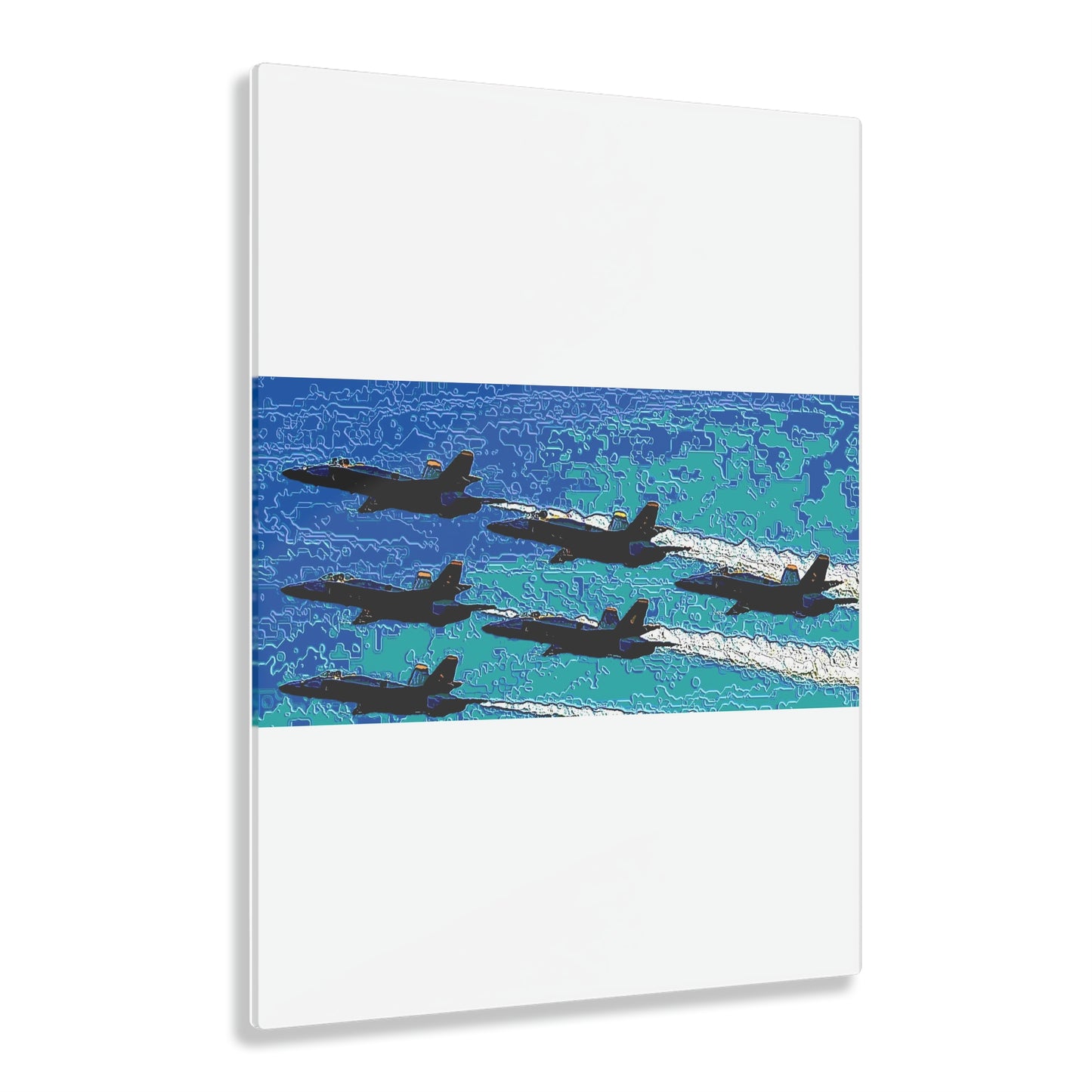 Acrylic Prints ... Seattle Seafair ..."Blue Angels Run Over Lake Washington" ... Circa Mid 1980's ... Dr FJ Holt ... Original Works ...