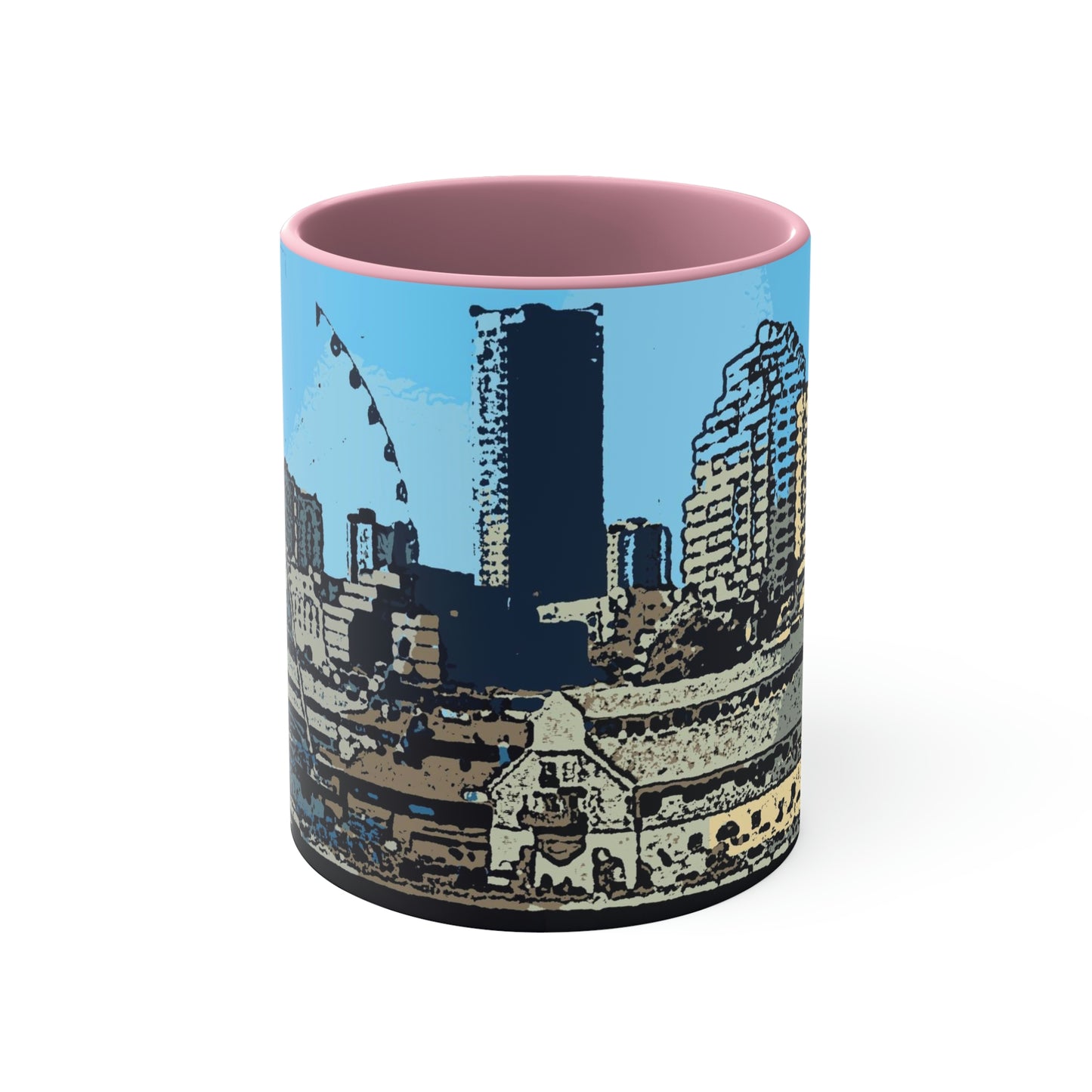 Accent Coffee Mug, 11oz ... That Classic Wheel ... 'Seattle's Wheel' ... & An Old Classic Waterside Vendors ...  'Family Archives' ... Original Works ...