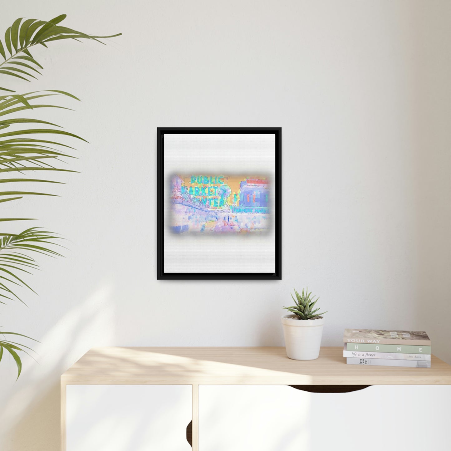 Matte Canvas, Black Frame ... PPM: Pike Place Market ... Original Work ... Winter 2022 ...