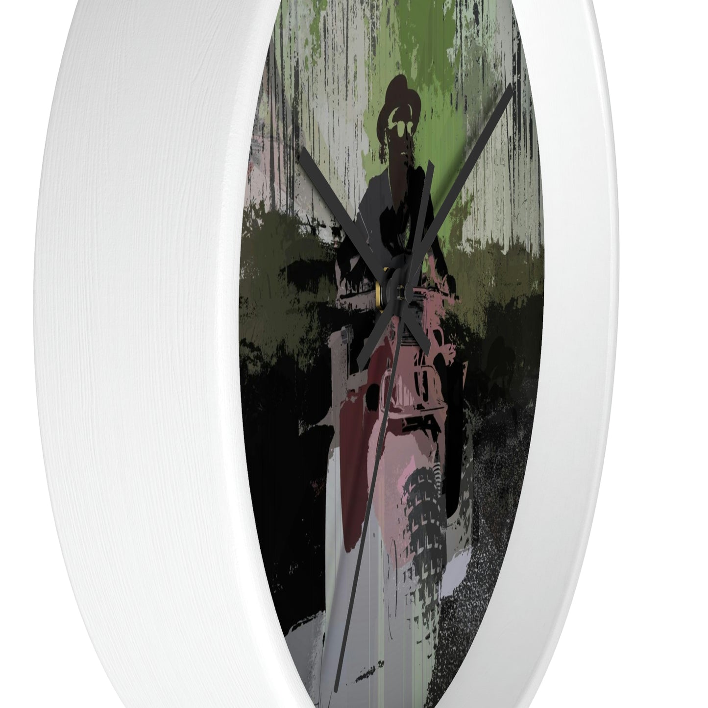 Wall clock ... 3-Wheeln' N' Groovin The Mountain Roads ... Central Idaho ... Original Works ...