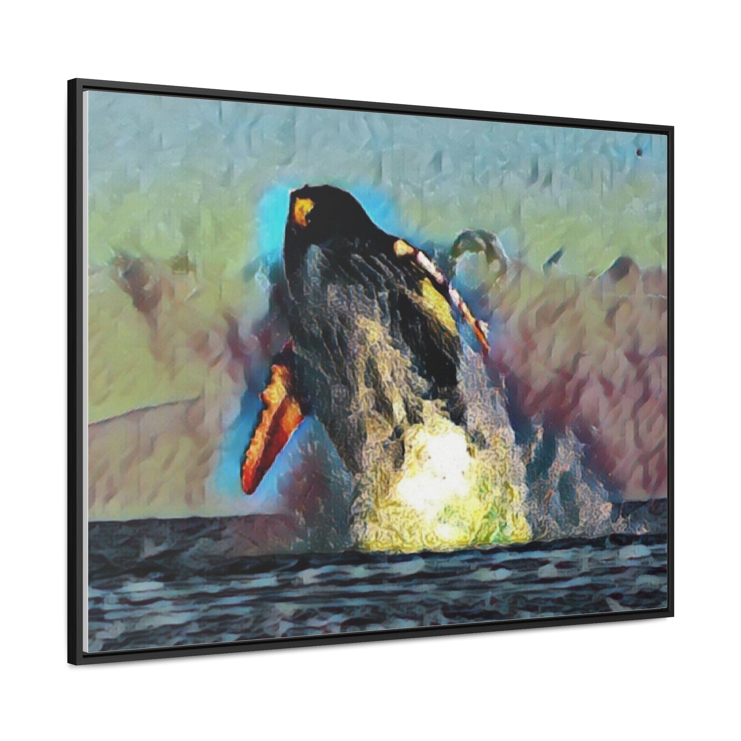 Gallery Canvas Wraps, Horizontal Frame ... An Extraordinary Humpback Breach ... 'With Explosive Energy' ... Family Archives (KPH) ... Circa: 21st Century. Maui, HI ... Original Works ...