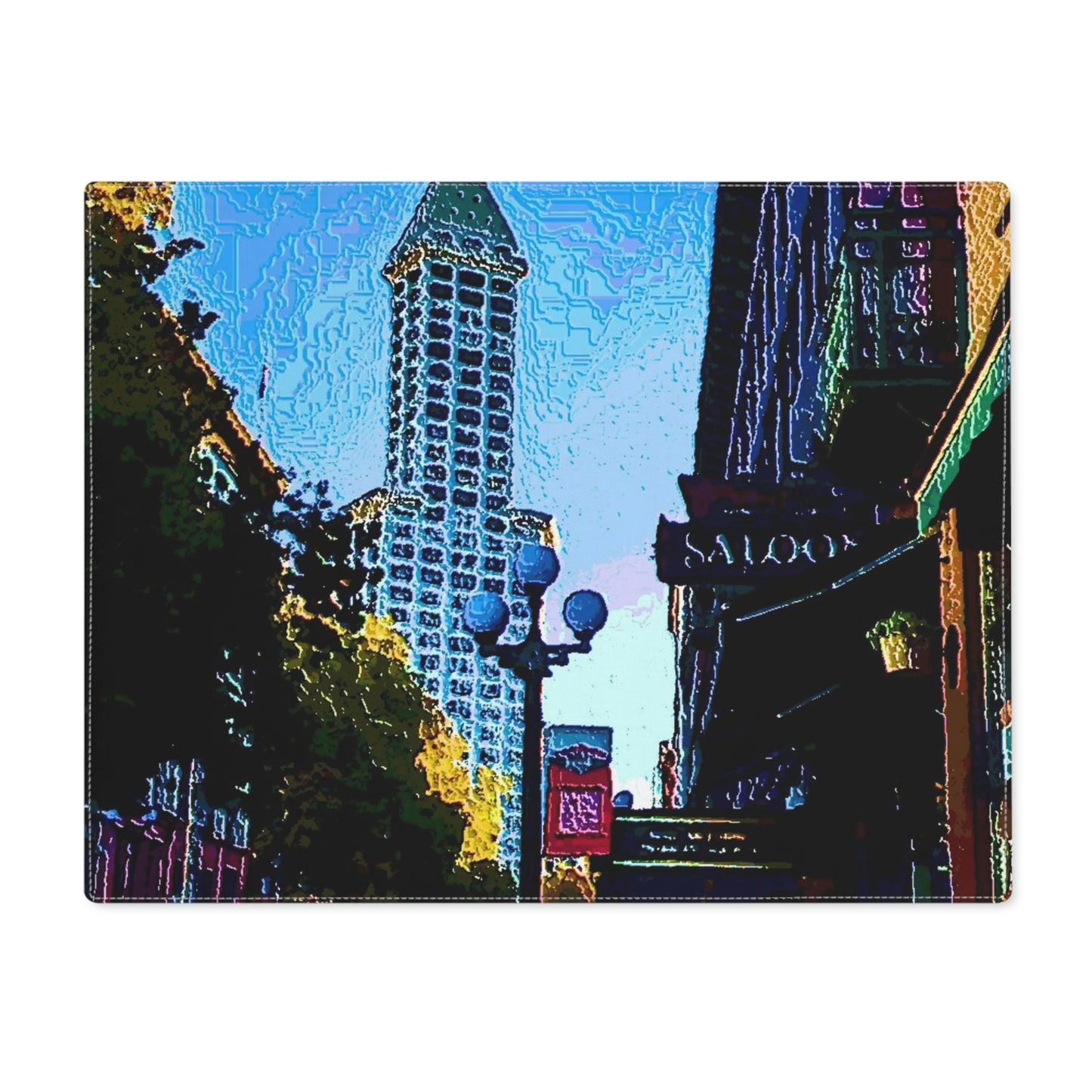 Placemat, 1pc...  Pioneer Square & Smith Tower ... 'That World Famous View' ... Colleague Supplied Photo ... Original Works ...