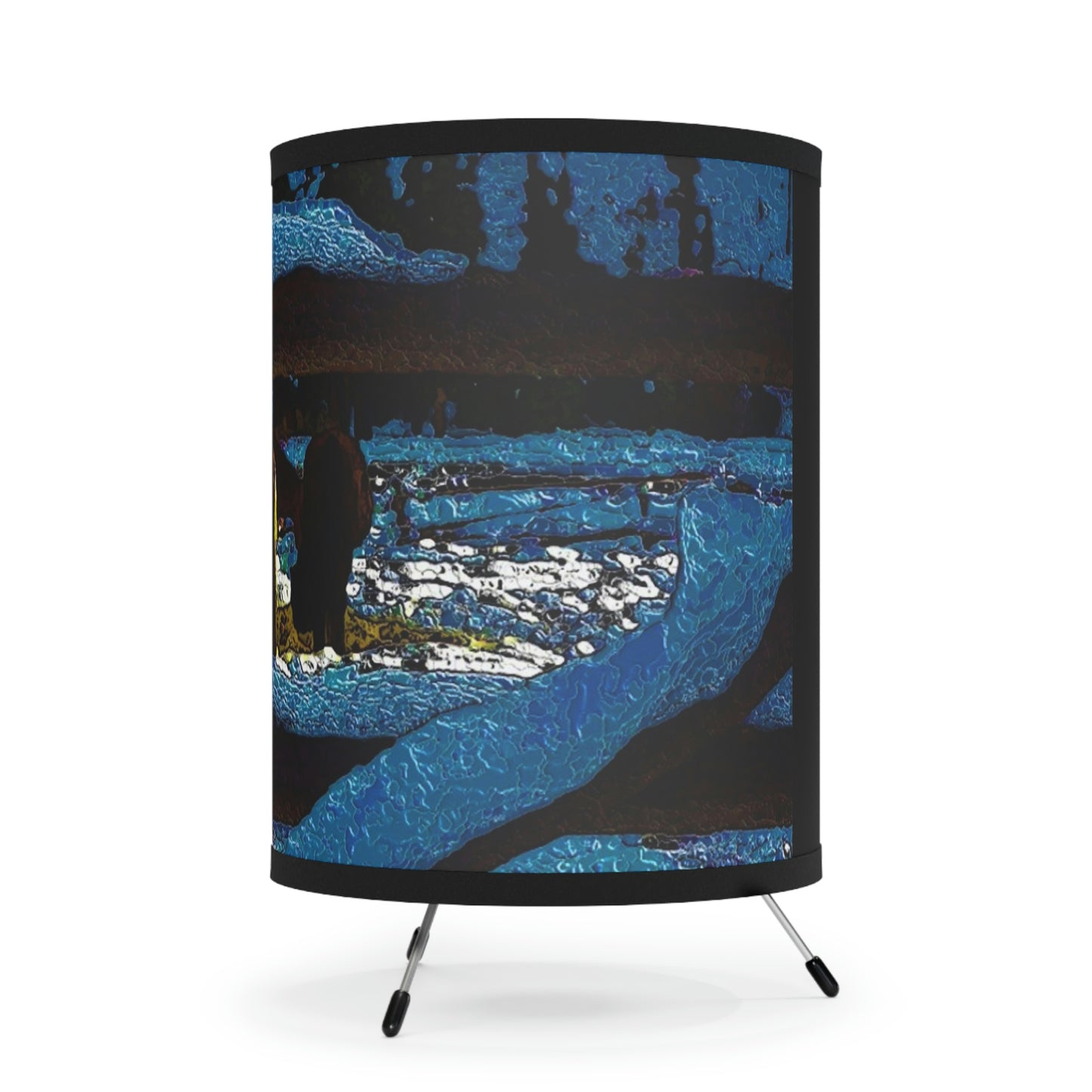 Tripod Lamp with High-Res Printed Shade, US\CA plug ...  A Horse ... A Saddle ...  Foraging Through The Snow ...  An_Asses 'Cry' ... Central Idaho, November 2022 ...  Original Works ..