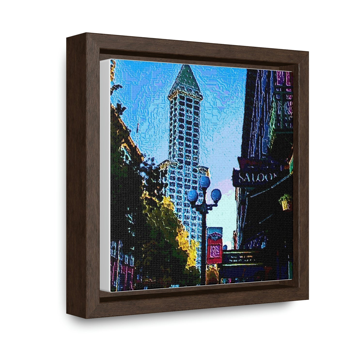 Gallery Canvas Wraps, Square Frame ...  Pioneer Square & Smith Tower ... 'That World Famous View' ... Colleague Supplied Photo ... Original Works ...