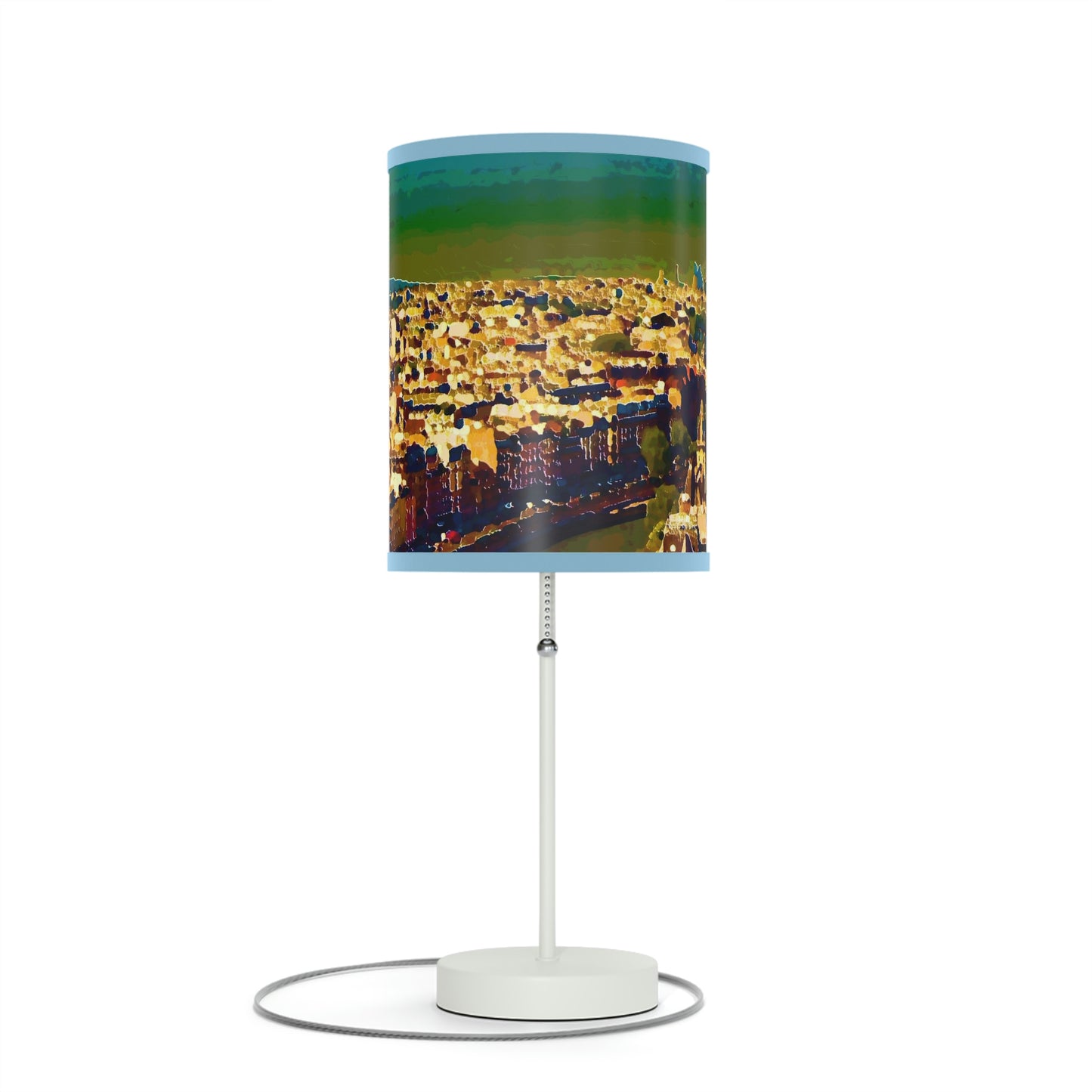 Lamp on a Stand, US|CA plug ... Au Paris ... "Along The River Seine" ... Barbara Joan Bonnel-Holt: 1972 ... Original Works ...