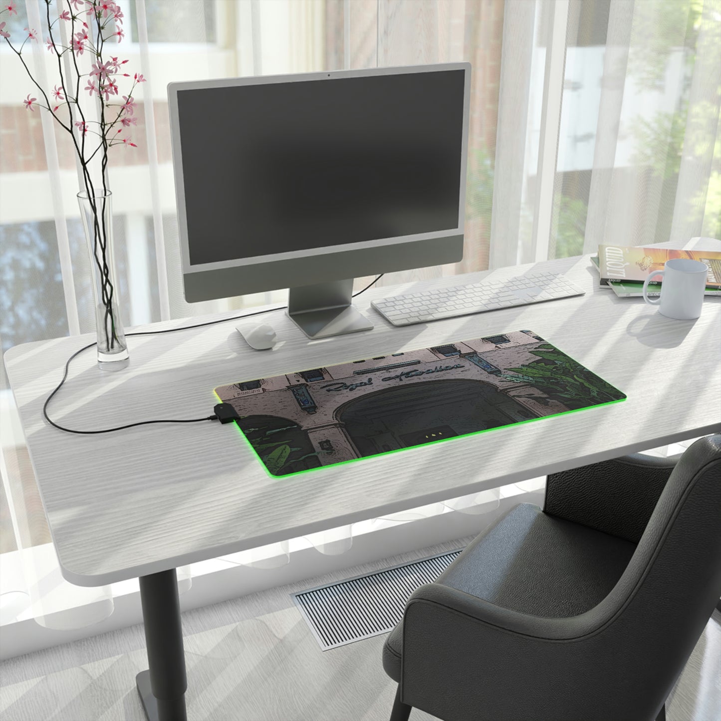 LED Gaming Mouse Pad ... "La Grande Entree" At: 'The Pink Palace' ... The Royal Hawai'ian ... Honolulu, HI ... '27Oct2014' ... Original Works ...