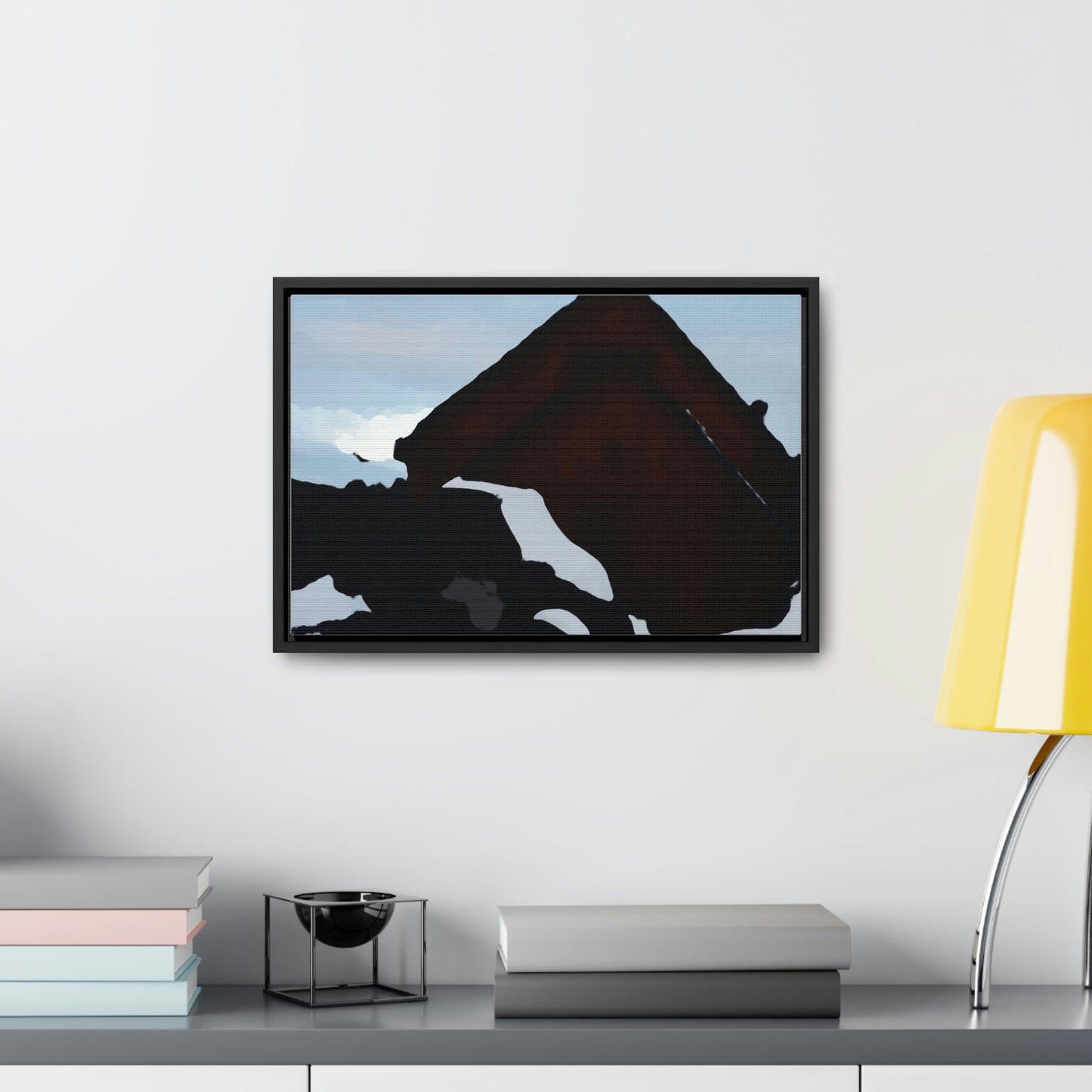 Gallery Canvas Wraps, Horizontal Frame ... After An Intense Snow Storm ... 'Digging Out' ... A Vehicle & Cabin "In The Mountains" ... March 2023 ... Original Works ...