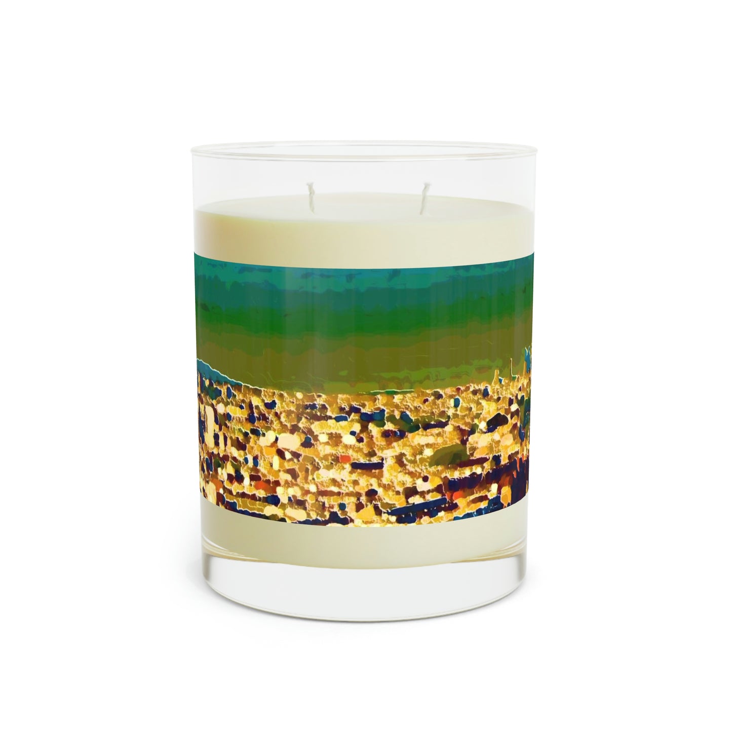 Scented Candle - Full Glass, 11oz ...  Au Paris ... "Along The River Seine" ... Barbara Joan Bonnel-Holt: 1972 ... Original Works ...