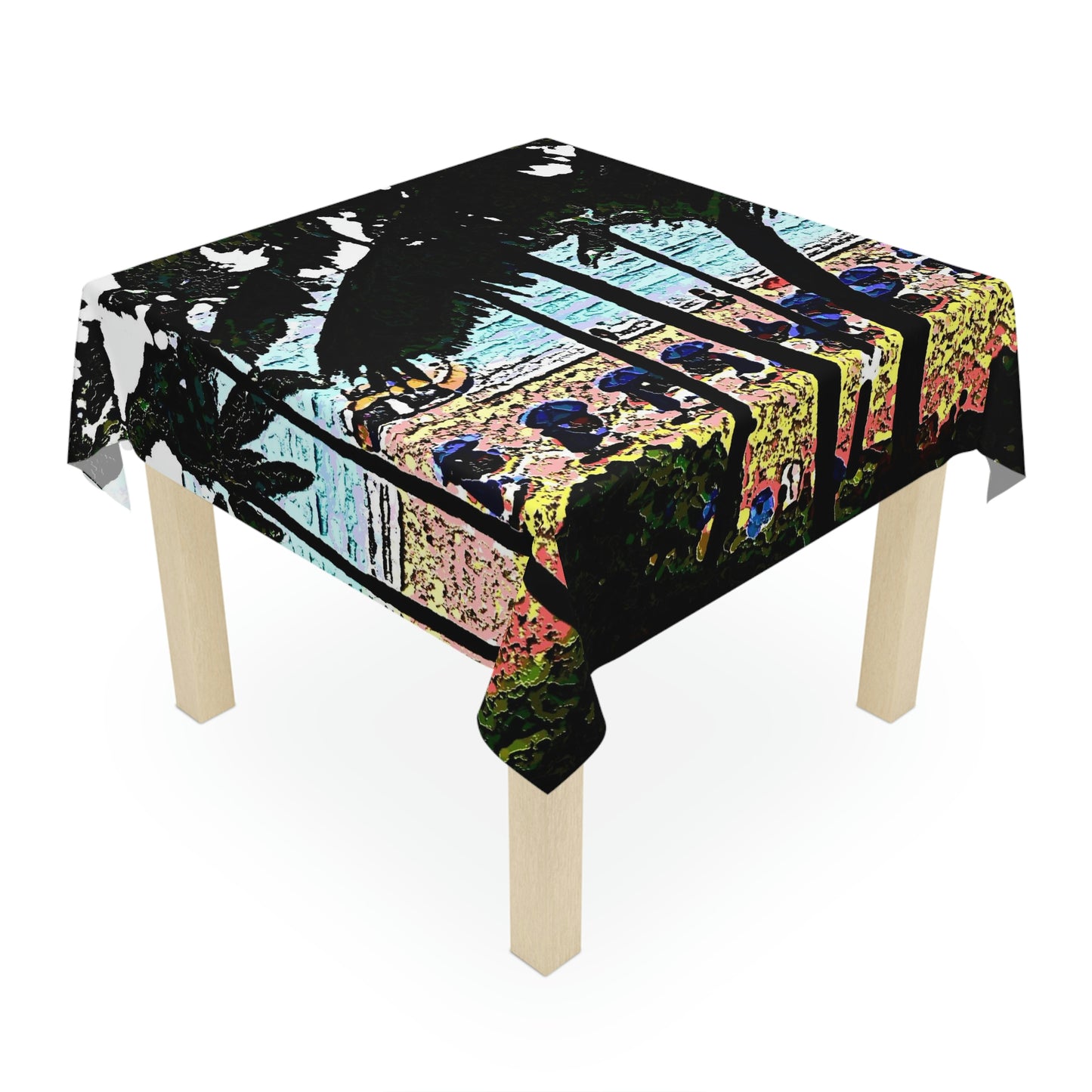 Tablecloth ... "A Beautiful Beach Amongst The Palms" ... The Outrigger Waikiki, Honolulu, Oahu ... Original Works ...