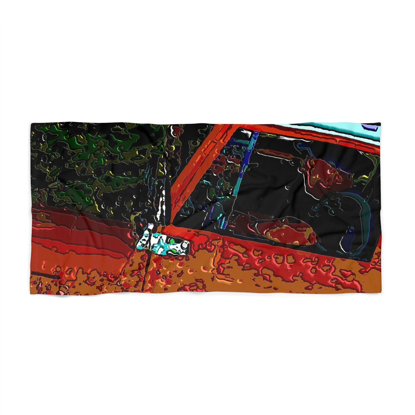 Beach Towel ... How-To-Drive-Idaho's-Mountain_Roads ... "Like A Professional" ... "Truckin' Like The Doo-Dah-Man" ...