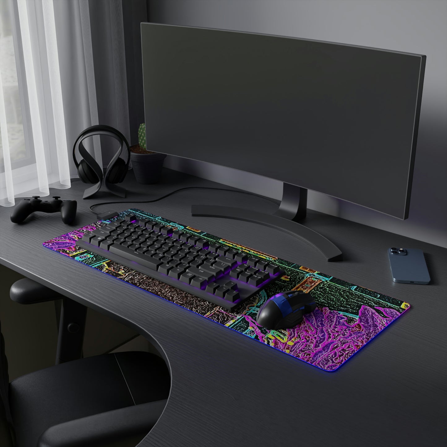 LED Gaming Mouse Pad ... "La Grande Entree" At: 'The Pink Palace' ... The Royal Hawai'ian ... Honolulu, HI ... '27Oct2014' ... Original Works ...