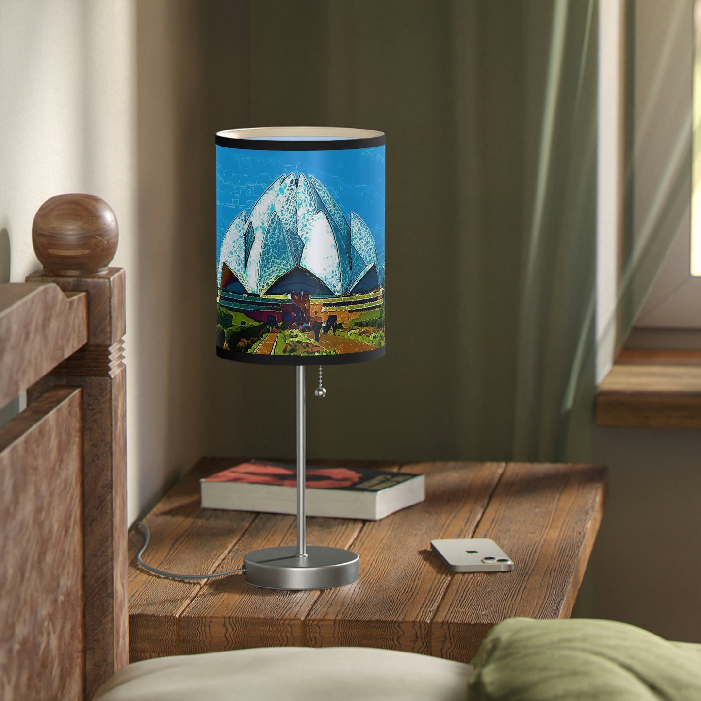 Lamp on a Stand, US|CA plug ... 'Bahai'i House-Of-Worship' ... "Lotus Temple: Delhi, India, 2008" ... Original Works ...