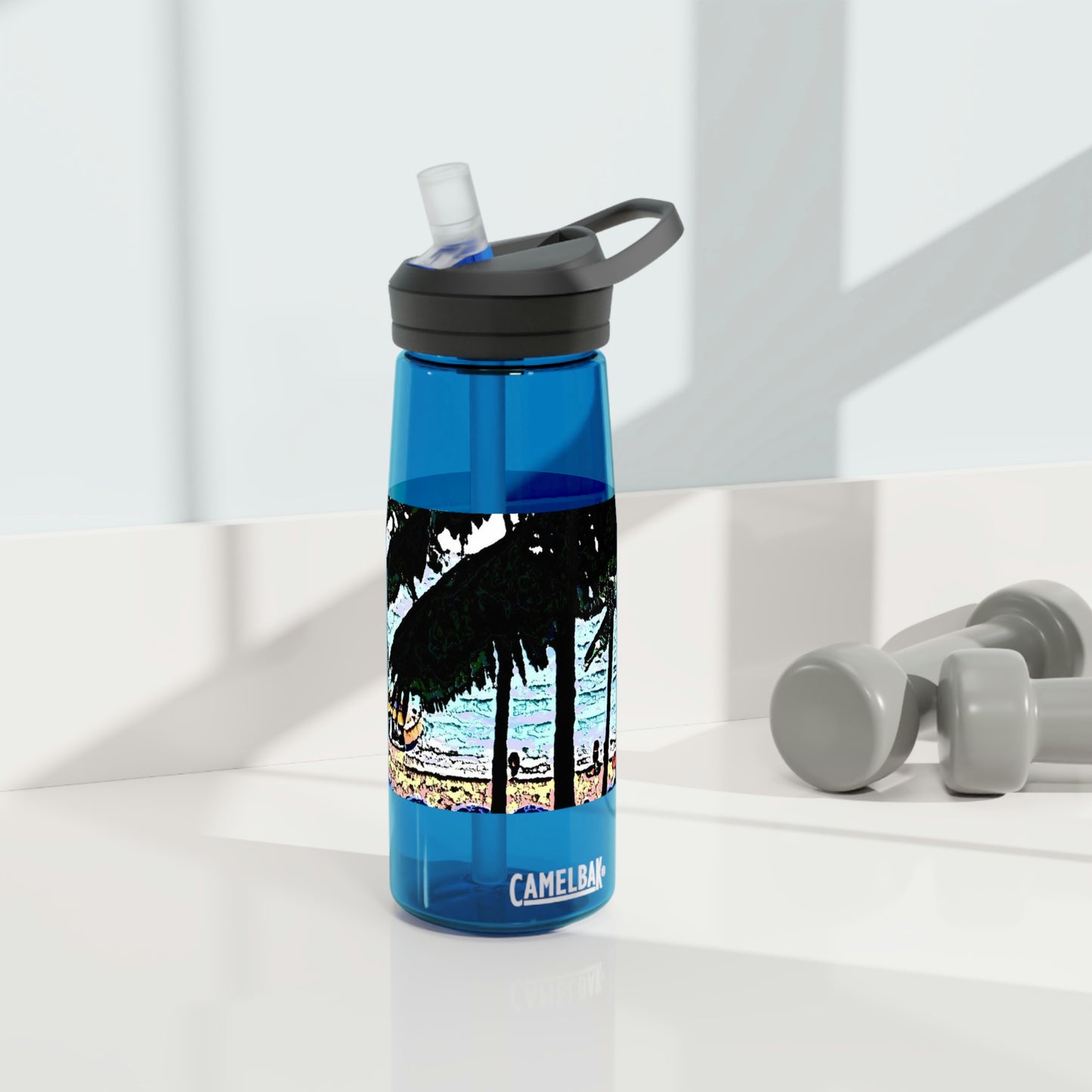 CamelBak Eddy®  Water Bottle, 20oz\25oz ... "A Beautiful Beach Amongst The Palms" ... The Outrigger Waikiki, Honolulu, Oahu ... Original Works ...