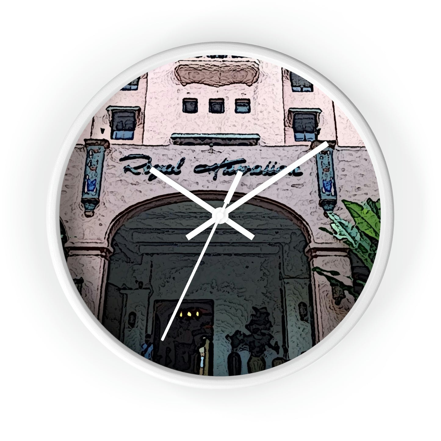 Wall clock ...  "La Grande Entree" At: 'The Pink Palace' ... The Royal Hawai'ian ... Honolulu, HI ... '27Oct2014' ... Original Works ...