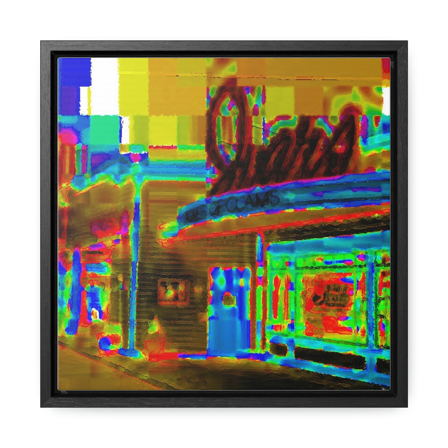 Gallery Canvas Wraps, Square Frame ...  In-A-Hurry & Stressed? ... Remember: Keep "Clam" ... Clam_Happy ...  'Ivars: Seattle Waterfront' ... Personal Archives ... Original Works ...