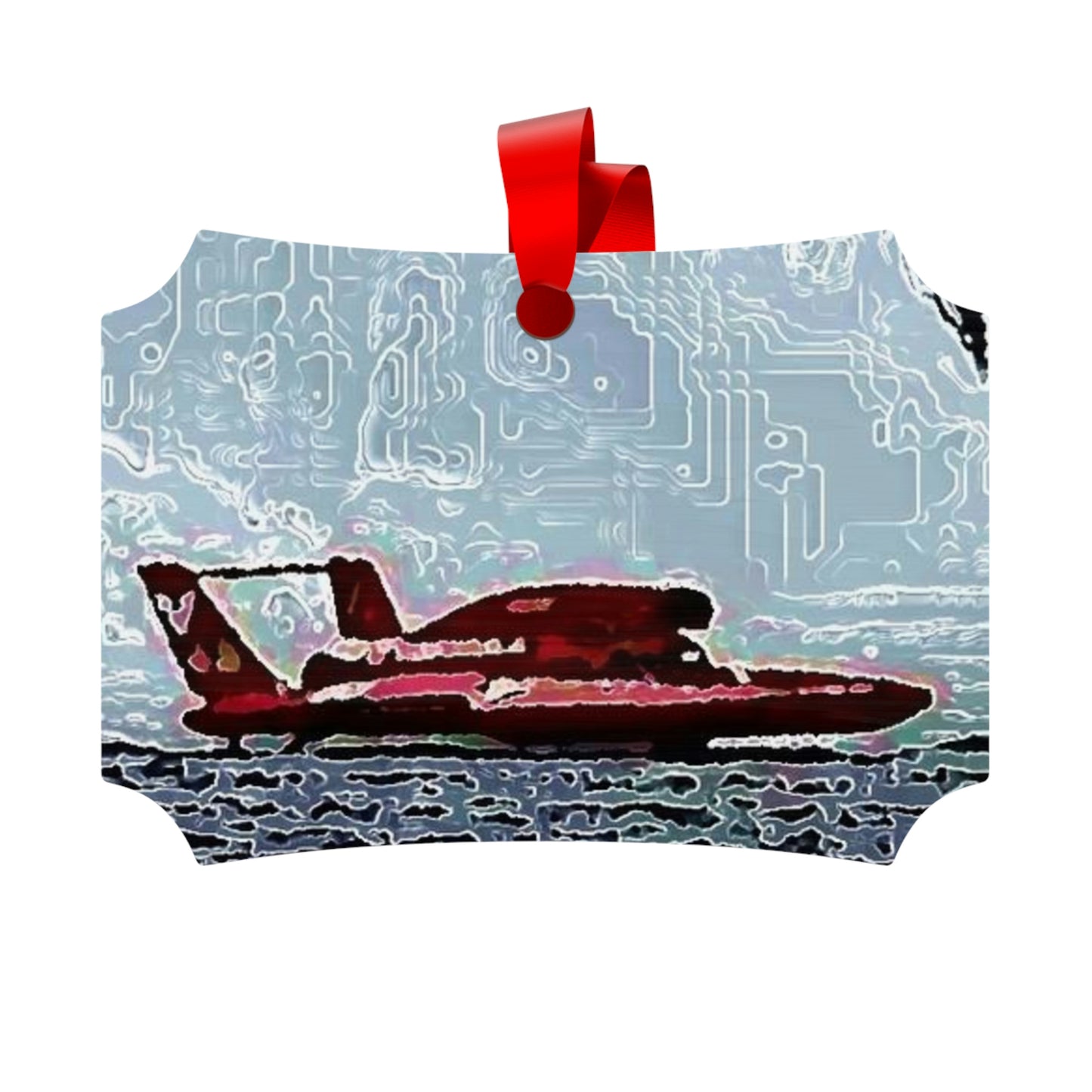 Plywood Ornaments (Round, Berlin) ... Seattle Columbia Cup On Lake Washington ... "Dave Wilcox Heads For The Win" ... Associate Gift-Photo ... Original Works ...