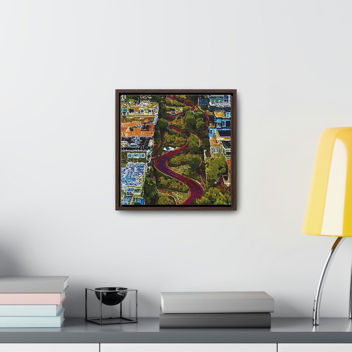 Gallery Canvas Wraps, Square Frame ... A Crazy Street ... 'Eight Winding Curve-Switchbacks' ... "Lombard Street, San Francisco, CA' ... Family Archives: 1970's ... Original Works ...