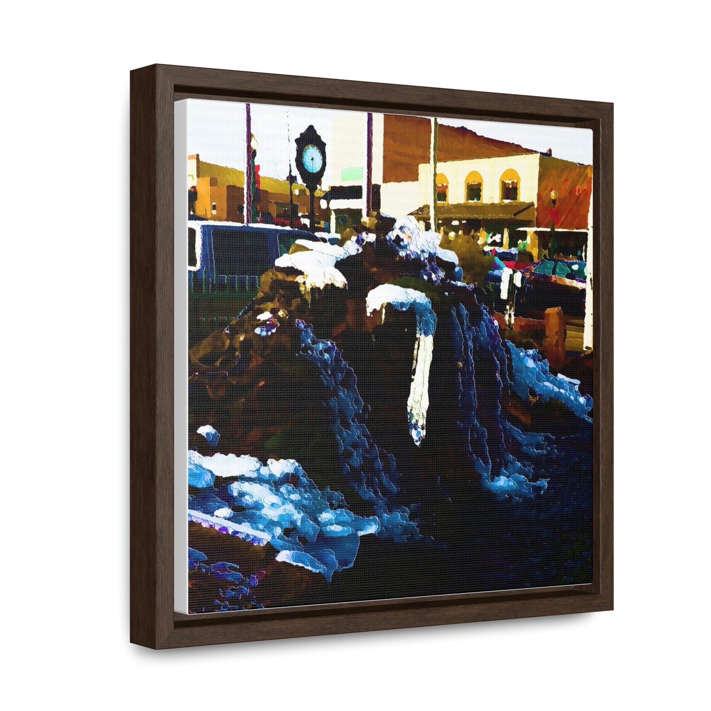 Gallery Canvas Wraps, Square Frame ...  "Ice & Water Sculpted" ... Downtown Grangeville, Idaho ... Adjacent To Irwin Pharmacy ... 5Jan23 ... Original Works ...