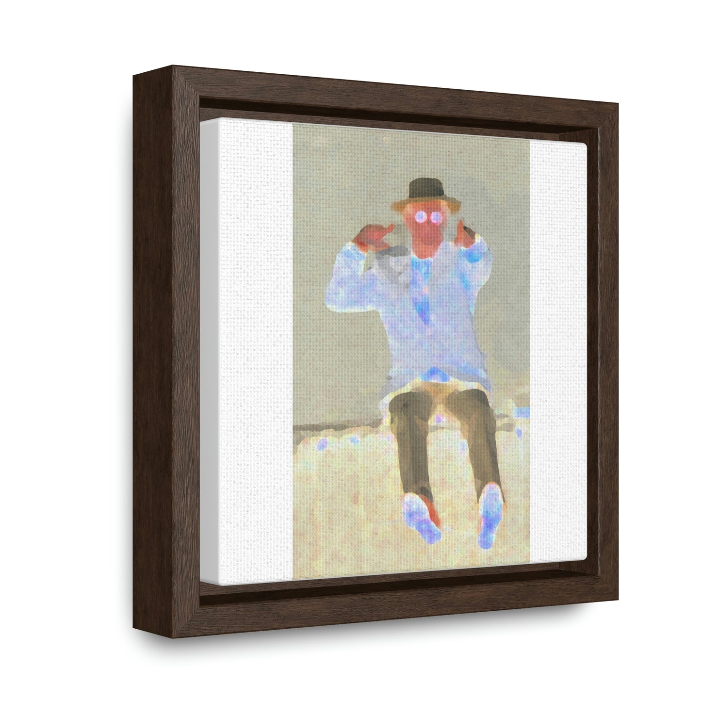 Gallery Canvas Wraps, Square Frame ... "Here's To You Friends & Associates" ... Geting-Er-Done ... Idaho / Washington Border (Lewiston, ID - Clarkston, WA) ... Original Works: Rendering Time: 8 Hours ...
