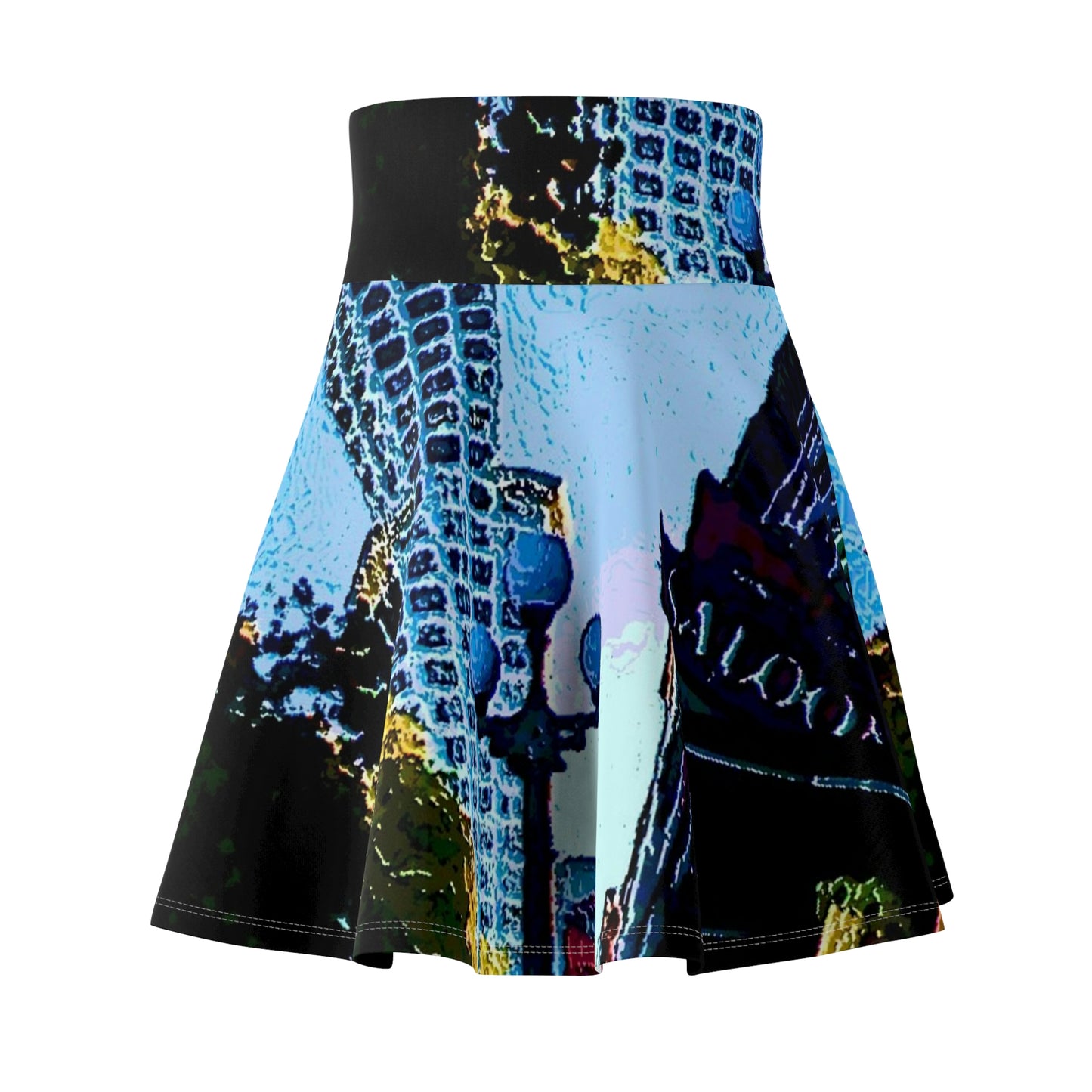 Women's Skater Skirt ...  Pioneer Square & Smith Tower ... 'That World Famous View' ... Colleague Supplied Photo ... Original Works ...
