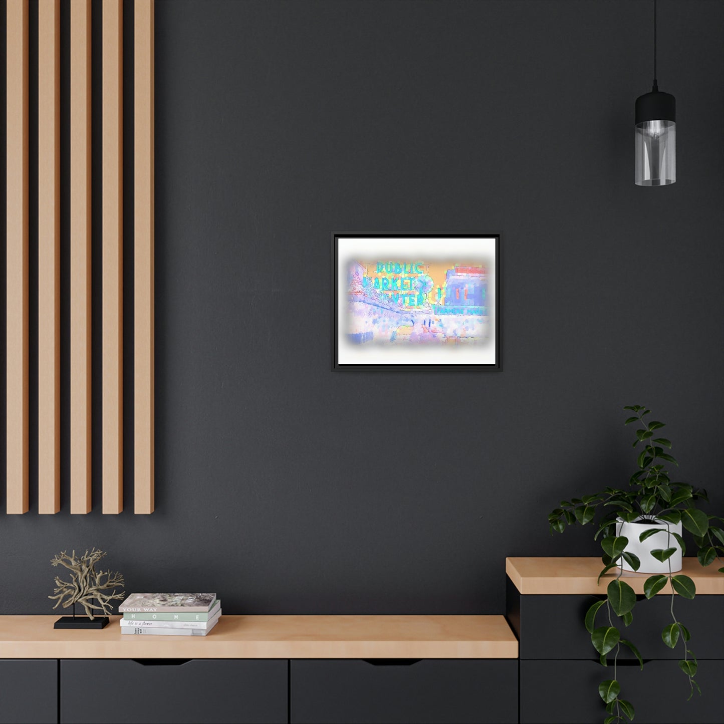 Matte Canvas, Black Frame ... PPM: Pike Place Market ... Original Work ... Winter 2022 ...