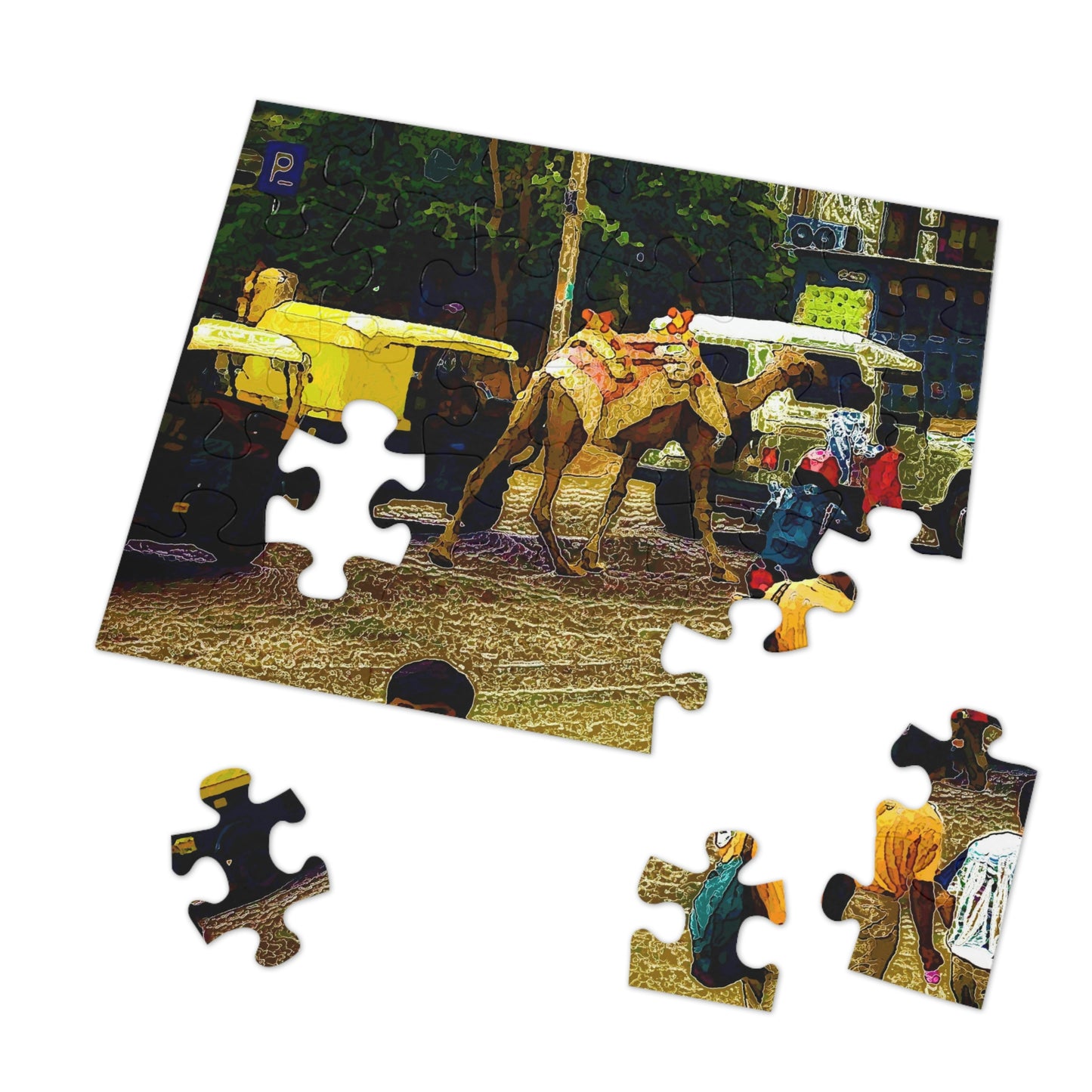 Jigsaw Puzzle (30, 110, 252, 500,1000-Piece) ... "Truckin'-Up-To-Buffalo ... 'Oops - Wrong Country' ... Truckin'-Up-To-New Delll -'E' ... " ... (Delhi, India) ... 5July2007. Original Works ...