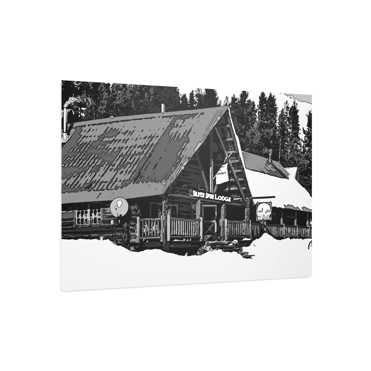 Foam Board ... A Beautiful Lodge & Back-Country Outfitter In A Mountain Town ... 'Dixie, Idaho, November 2022' ... Original Works ...