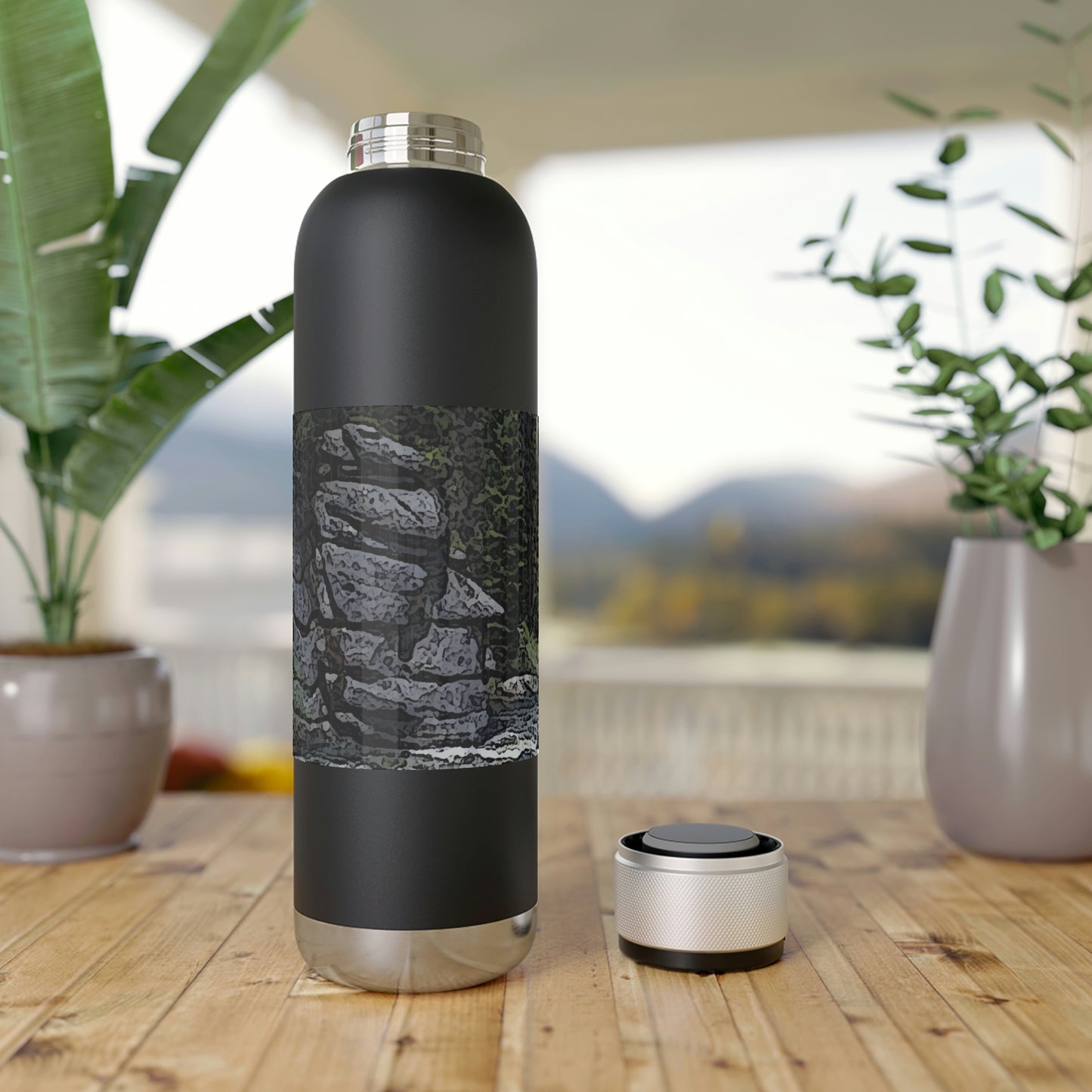 Soundwave Copper Vacuum Audio Bottle 22oz ..."I Am Innocent" ... Tricky-Dick Immortalized ... Nixon Rock: Along The River ... Central Idaho, Summer 2020 ... Original Works ...