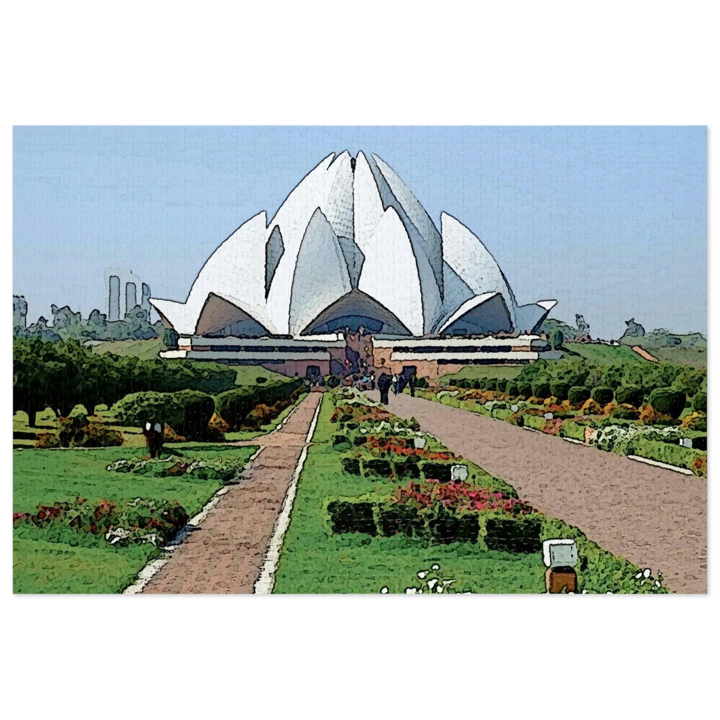 Jigsaw Puzzle (30, 110, 252, 500,1000-Piece) ... 'Bahai'i House-Of-Worship' ... "Lotus Temple: Delhi, India, 2008" ... Original Works ...