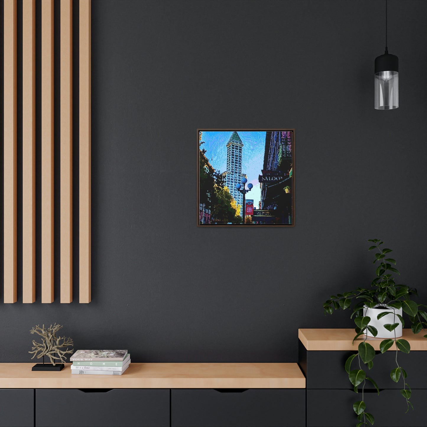 Gallery Canvas Wraps, Square Frame ...  Pioneer Square & Smith Tower ... 'That World Famous View' ... Colleague Supplied Photo ... Original Works ...