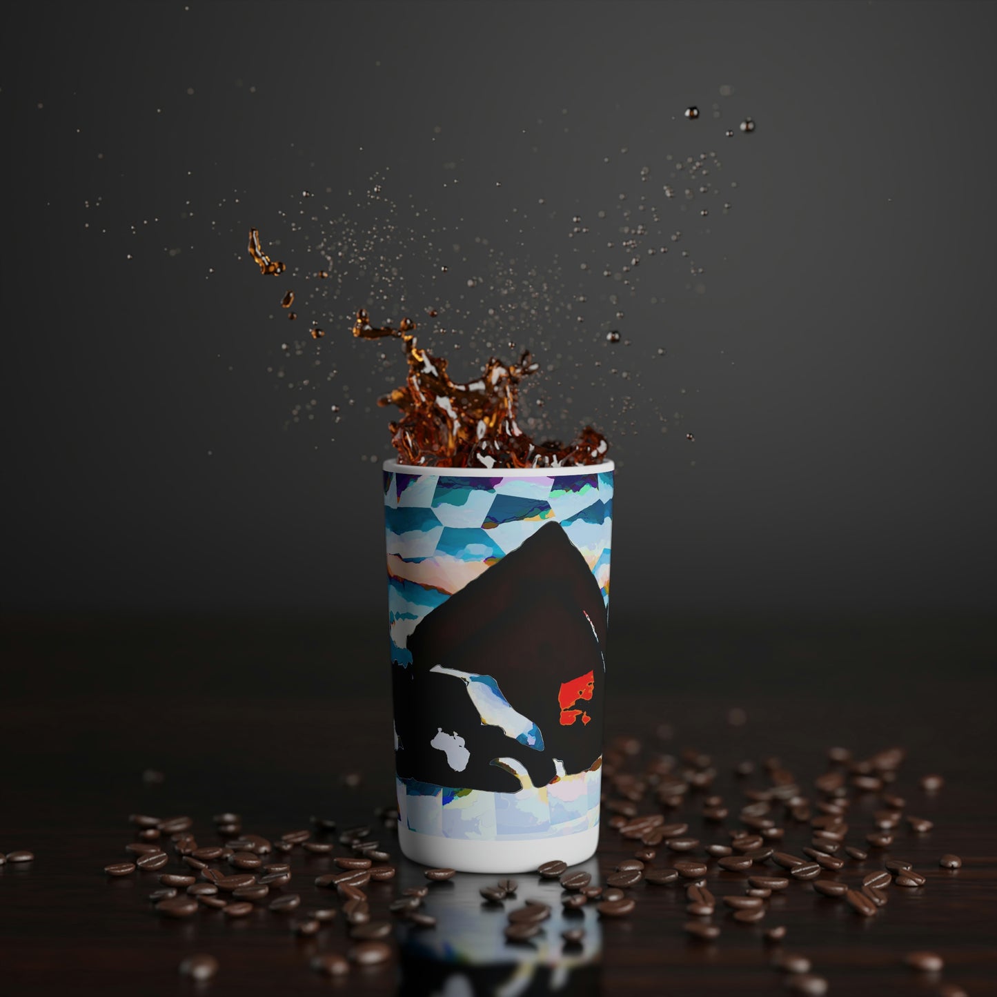 Conical Coffee Mugs (3oz, 8oz, 12oz) ... After An Intense Snow Storm ... 'Digging Out' ... A Vehicle & Cabin "In The Mountains" ... March 2023 ... Original Works ...