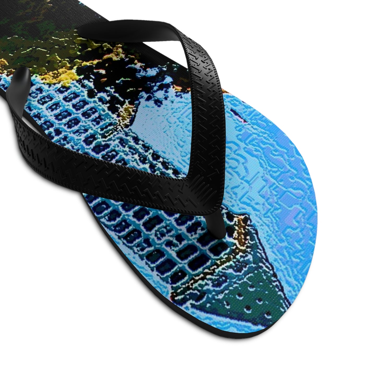 Unisex Flip-Flops ...  Pioneer Square & Smith Tower ... 'That World Famous View' ... Colleague Supplied Photo ... Original Works ...
