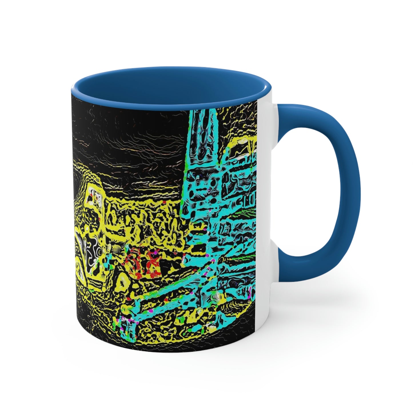 Accent Coffee Mug, 11oz ... "Snow Vehicle In Snow Storm At-Rest" ... Circa 12Mar23 ... Central Idaho ... 18-Hours Rendering Time: Original Works ...