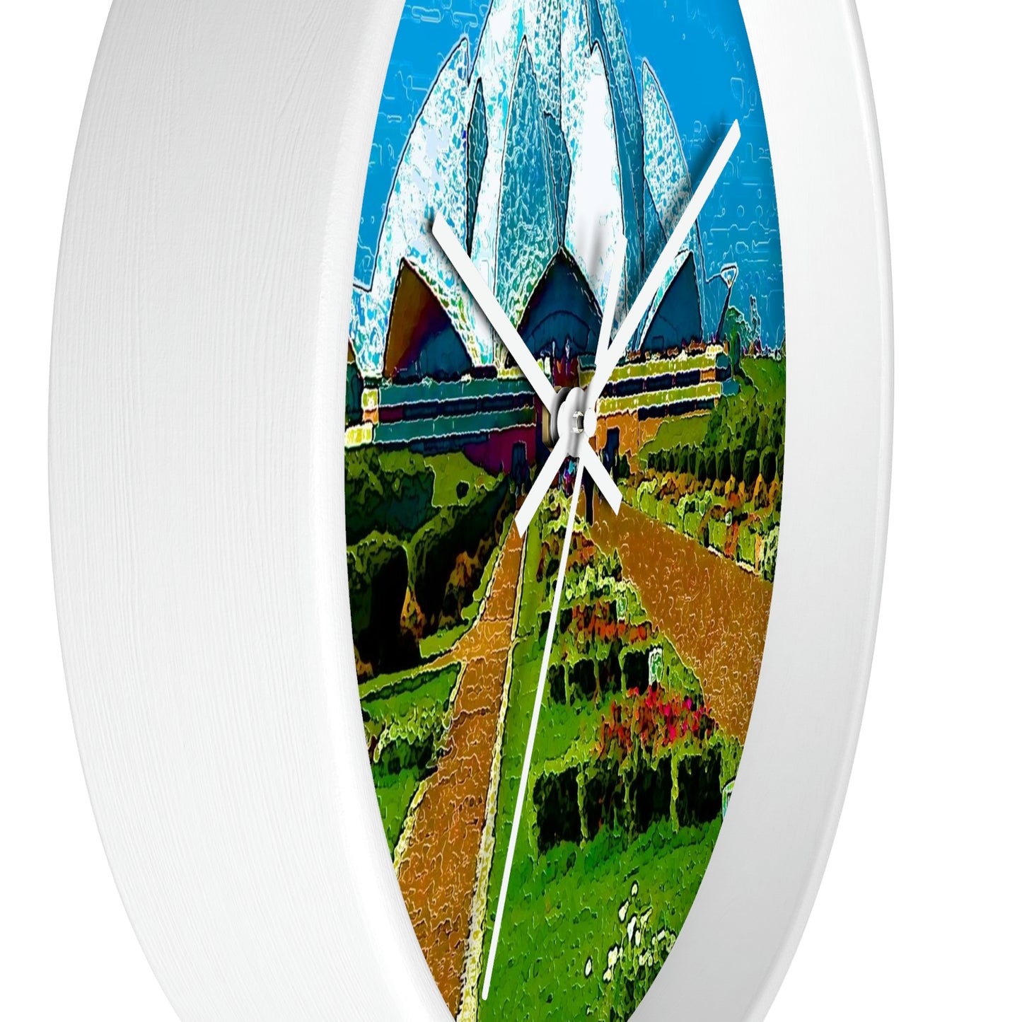 Wall clock ... 'Bahai'i House-Of-Worship' ... "Lotus Temple: Delhi, India, 2008" ... Original Works ...