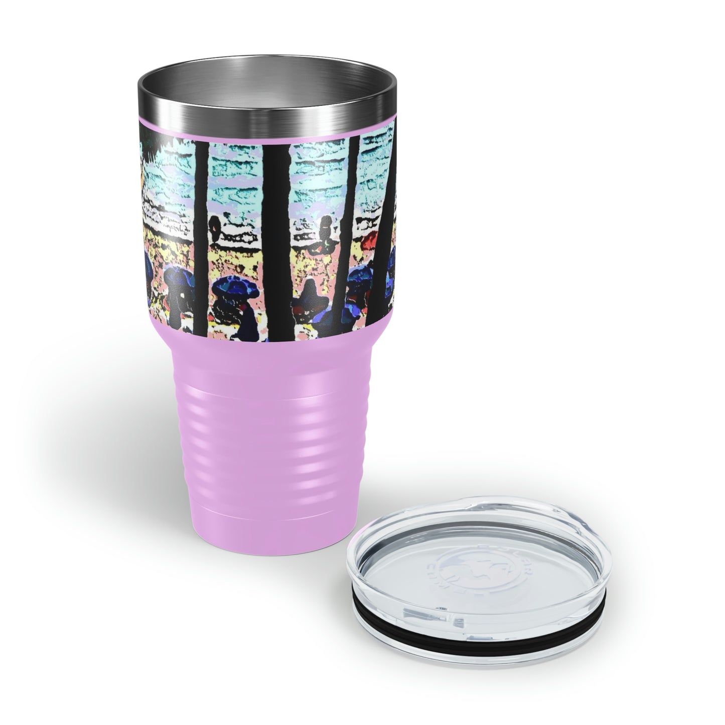 Ringneck Tumbler, 30oz ... "A Beautiful Beach Amongst The Palms" ... The Outrigger Waikiki, Honolulu, Oahu ... Original Works ...
