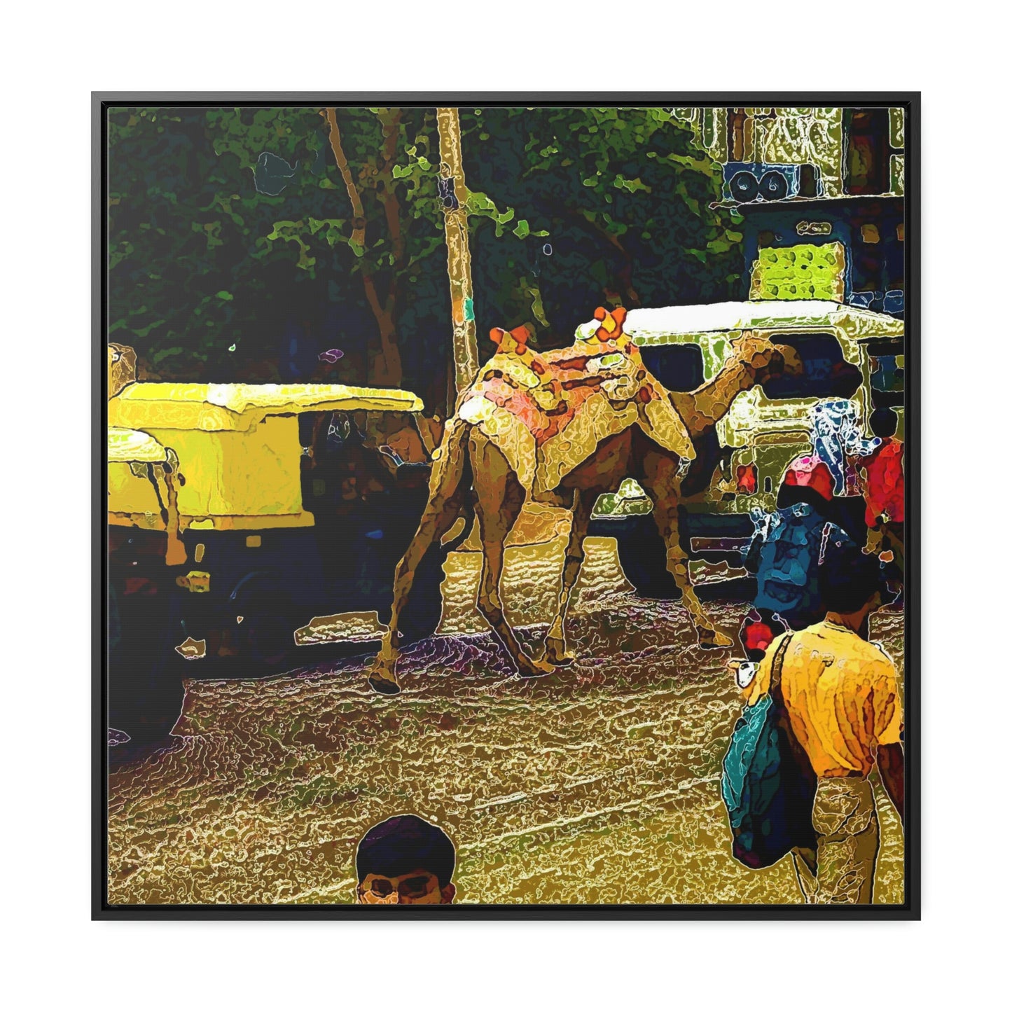 Gallery Canvas Wraps, Square Frame ... "Truckin'-Up-To-Buffalo ... 'Oops - Wrong Country' ... Truckin'-Up-To-New Delll -'E' ... " ... (Delhi, India) ... 5July2007. Original Works ...