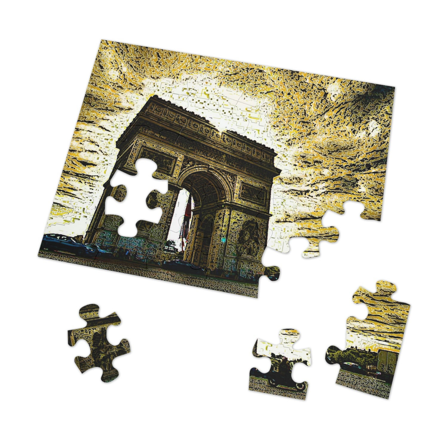 Jigsaw Puzzle (30, 110, 252, 500,1000-Piece) ...  L'Arc de Triomphe ... 'Barbara Joan Bonnell-Holt Photo' ... Circa 1972 ... Oringinal Works ...