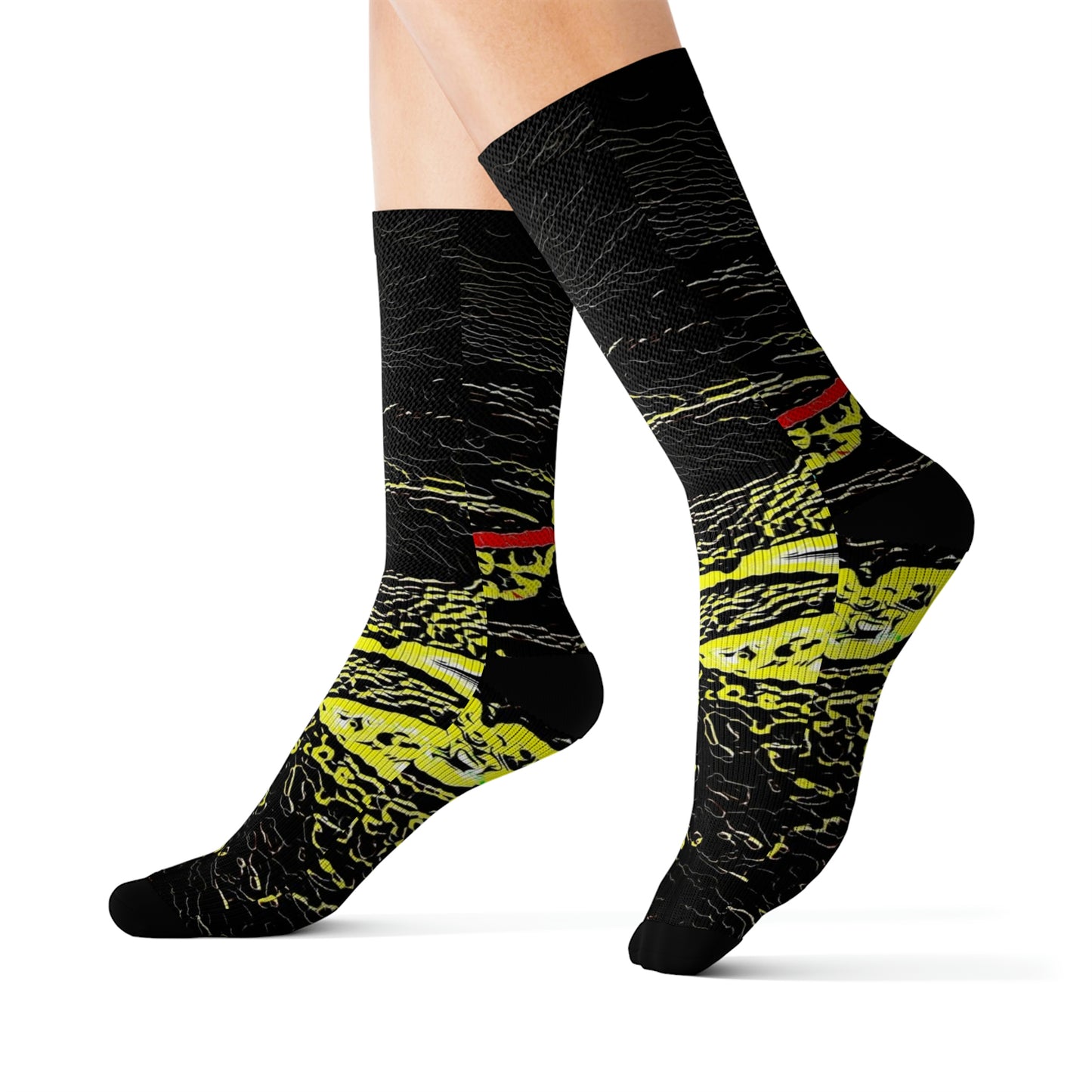 Sublimation Socks ... "Snow Vehicle In Snow Storm At-Rest" ... Circa 12Mar23 ... Central Idaho ... 18-Hours Rendering Time: Original Works ...