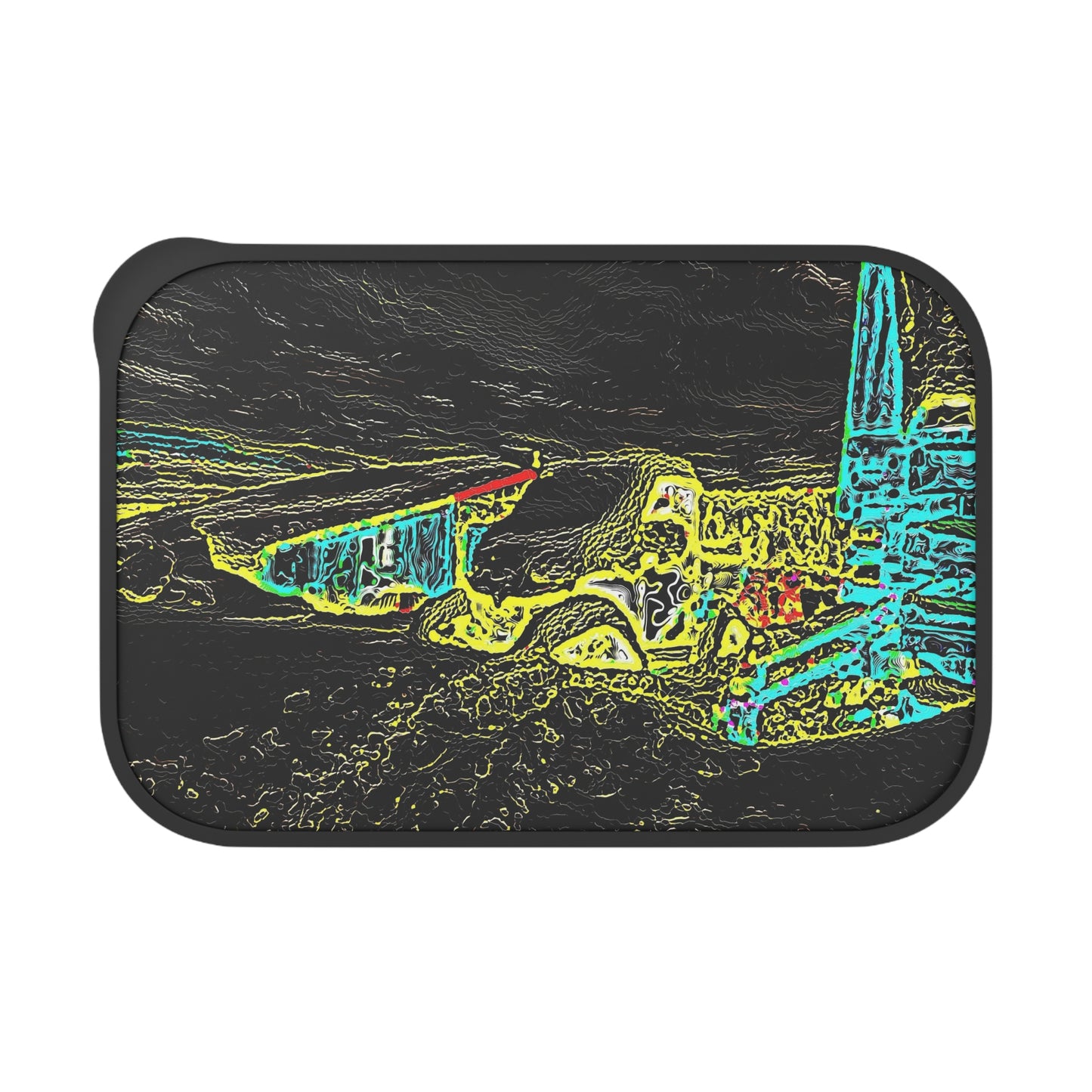 PLA Bento Box with Band and Utensils ... "Snow Vehicle In Snow Storm At-Rest" ... Circa 12Mar23 ... Central Idaho ... 18-Hours Rendering Time: Original Works ...