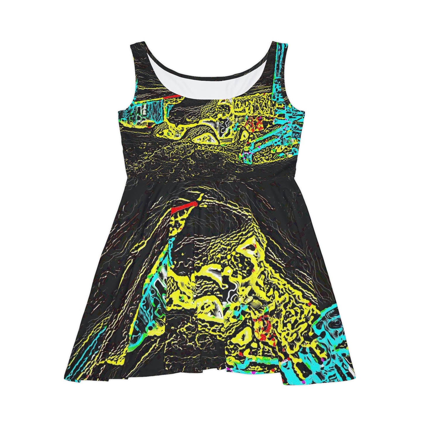 Women's Skater Dress (AOP) ... "Snow Vehicle In Snow Storm At-Rest" ... Circa 12Mar23 ... Central Idaho ... 18-Hours Rendering Time: Original Works ...