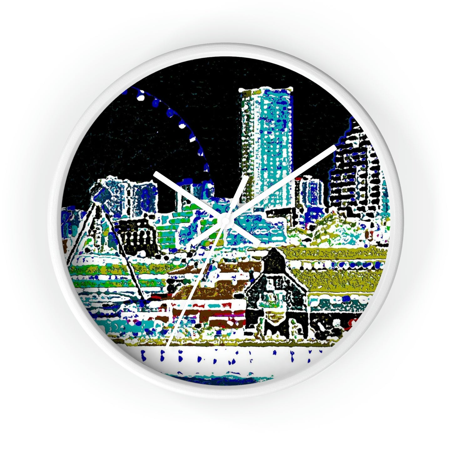 Wall clock ... That Classic Wheel ... 'Seattle's Wheel' ... & An Old Classic Waterside Vendors ...  'Family Archives' ... Original Works ...